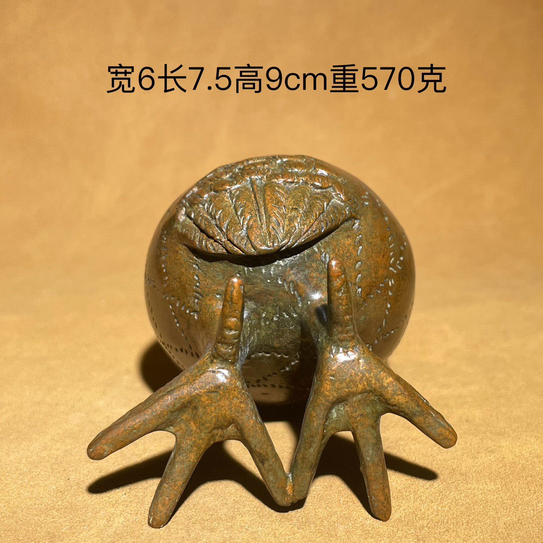 Chinese antique pure copper tea pet aromatherapy ornament