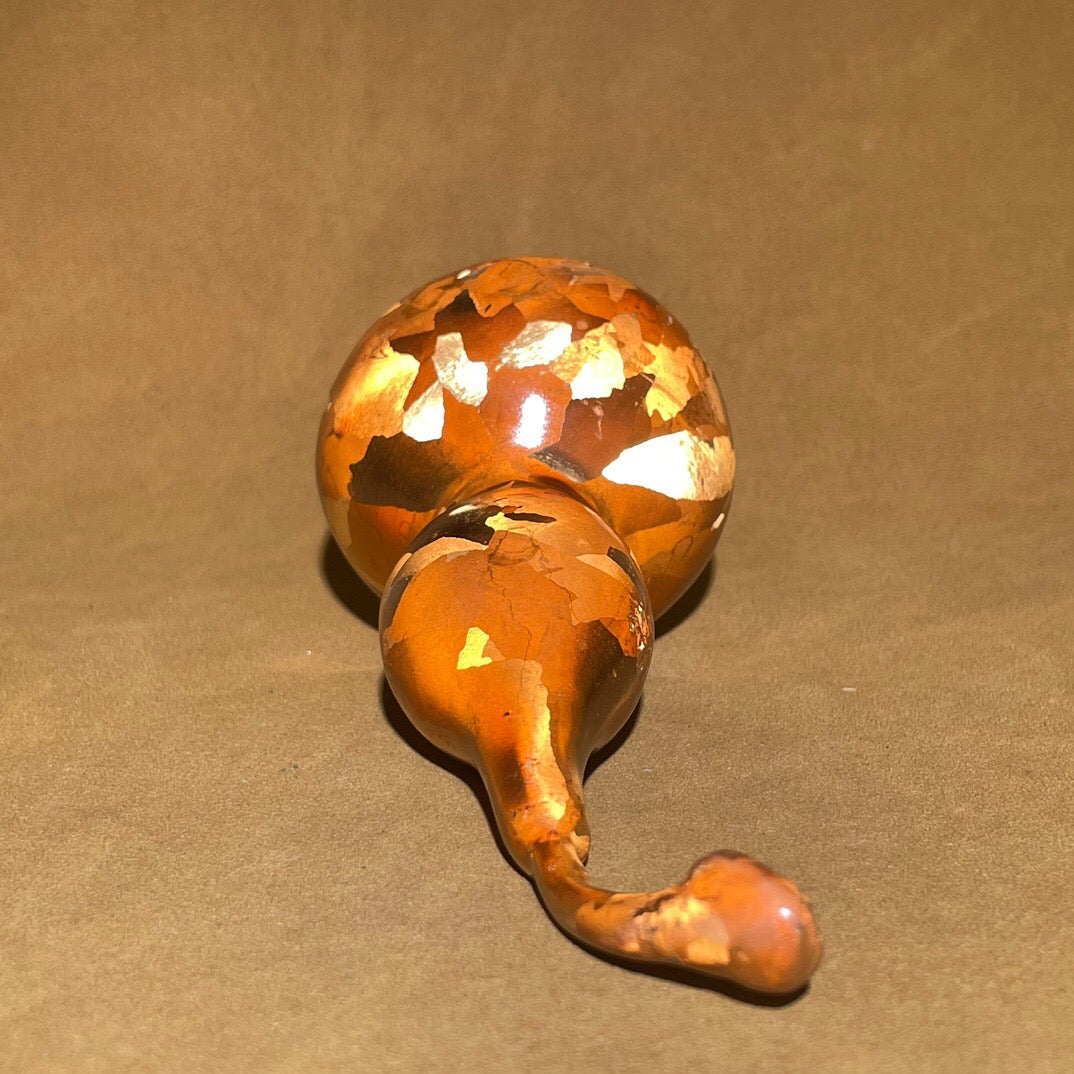 Chinese antique pure copper spotted copper gourd