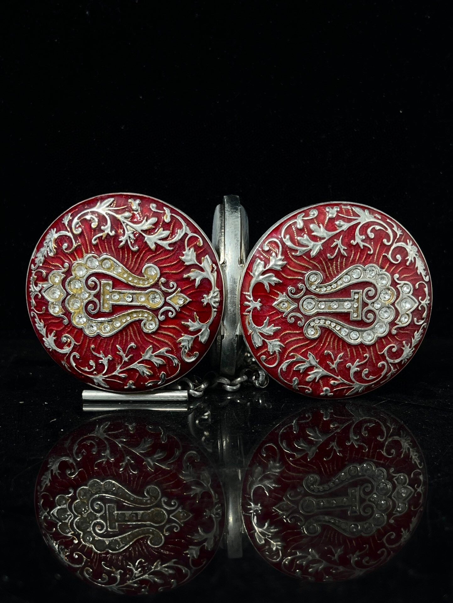 Chinese antique double opening pocket watch with sun, moon, and stars