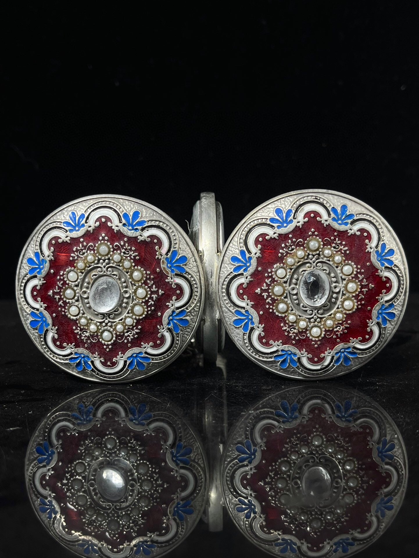 Chinese antique double opening pocket watch with sun, moon, and stars