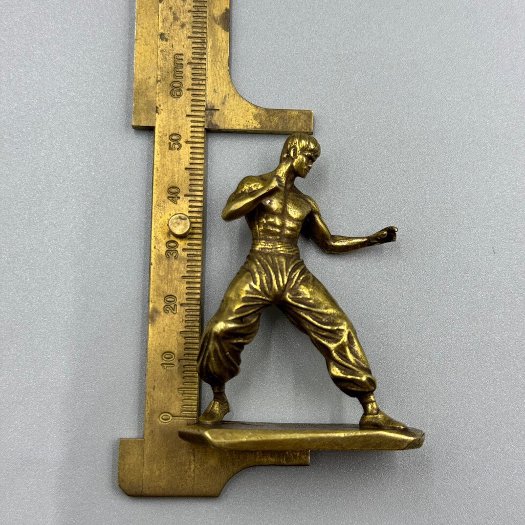 Chinese antique Kung Fu bronze statue of Bruce Lee