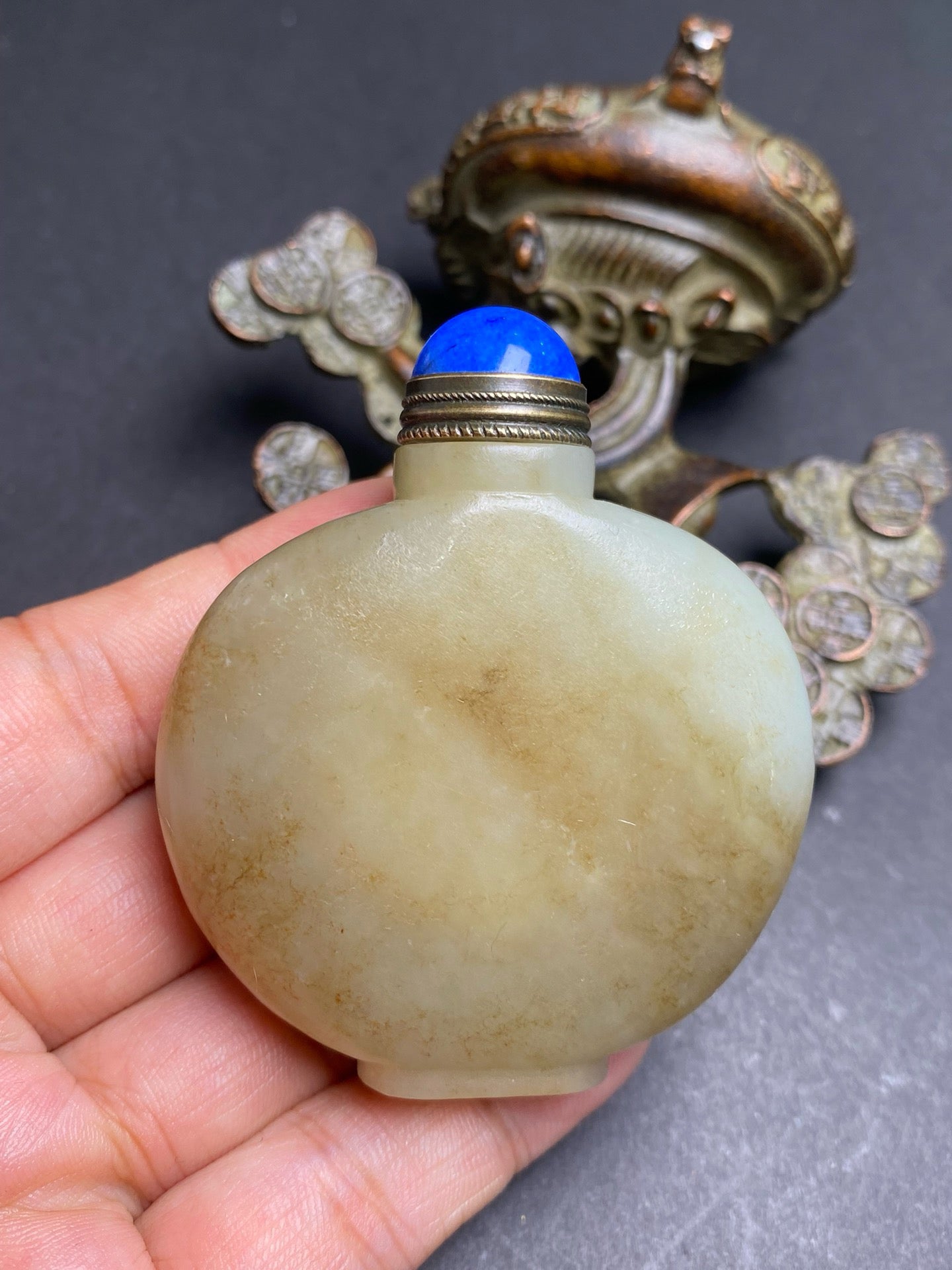 Chinese antique Hotan Jade snuff bottle