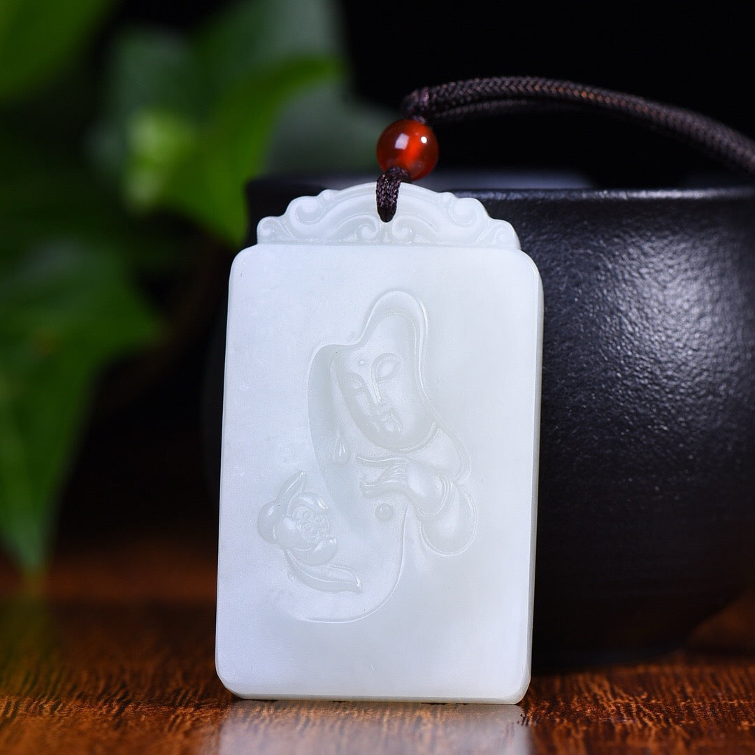 Hotan Jade's Lotus Avalokitesvara