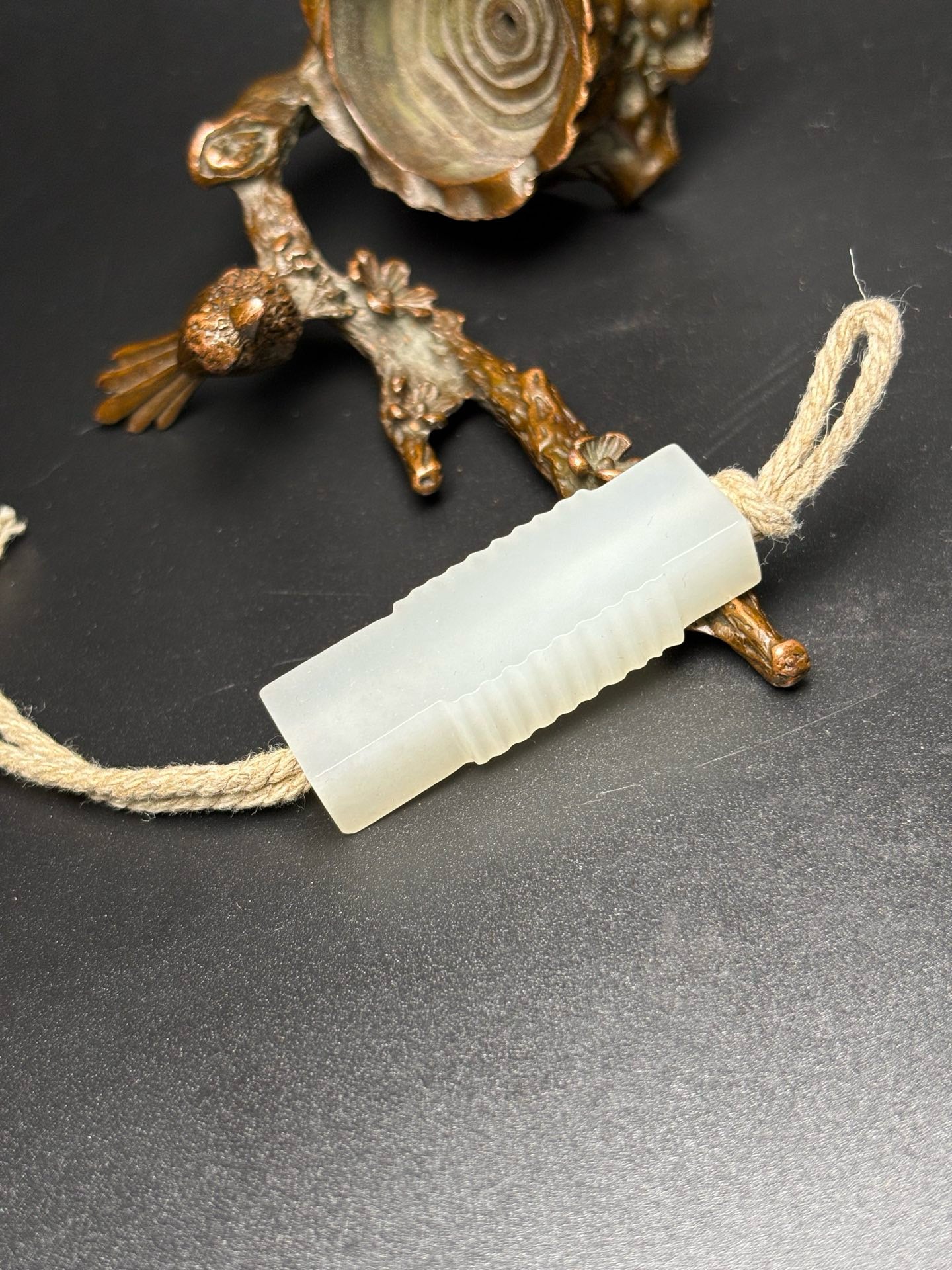 Chinese Antique Hotan Jade Lezi