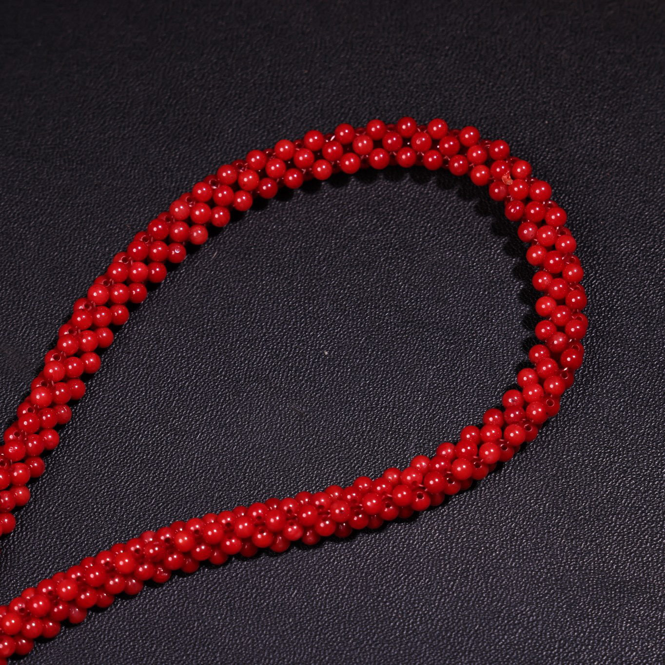 Rare Premium Red Coral Woven Gourd Necklace Sweater Chain