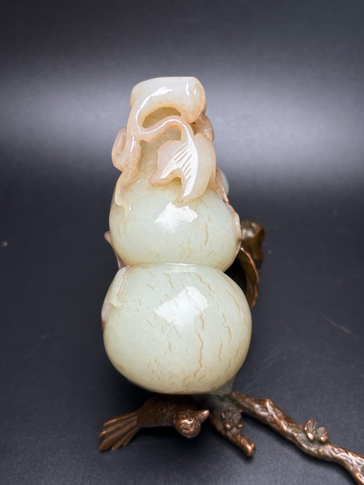 Chinese antique Hotan Jade gourd handle