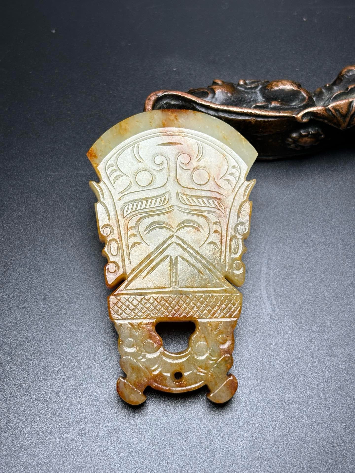 Chinese antique Hotan Jade axe