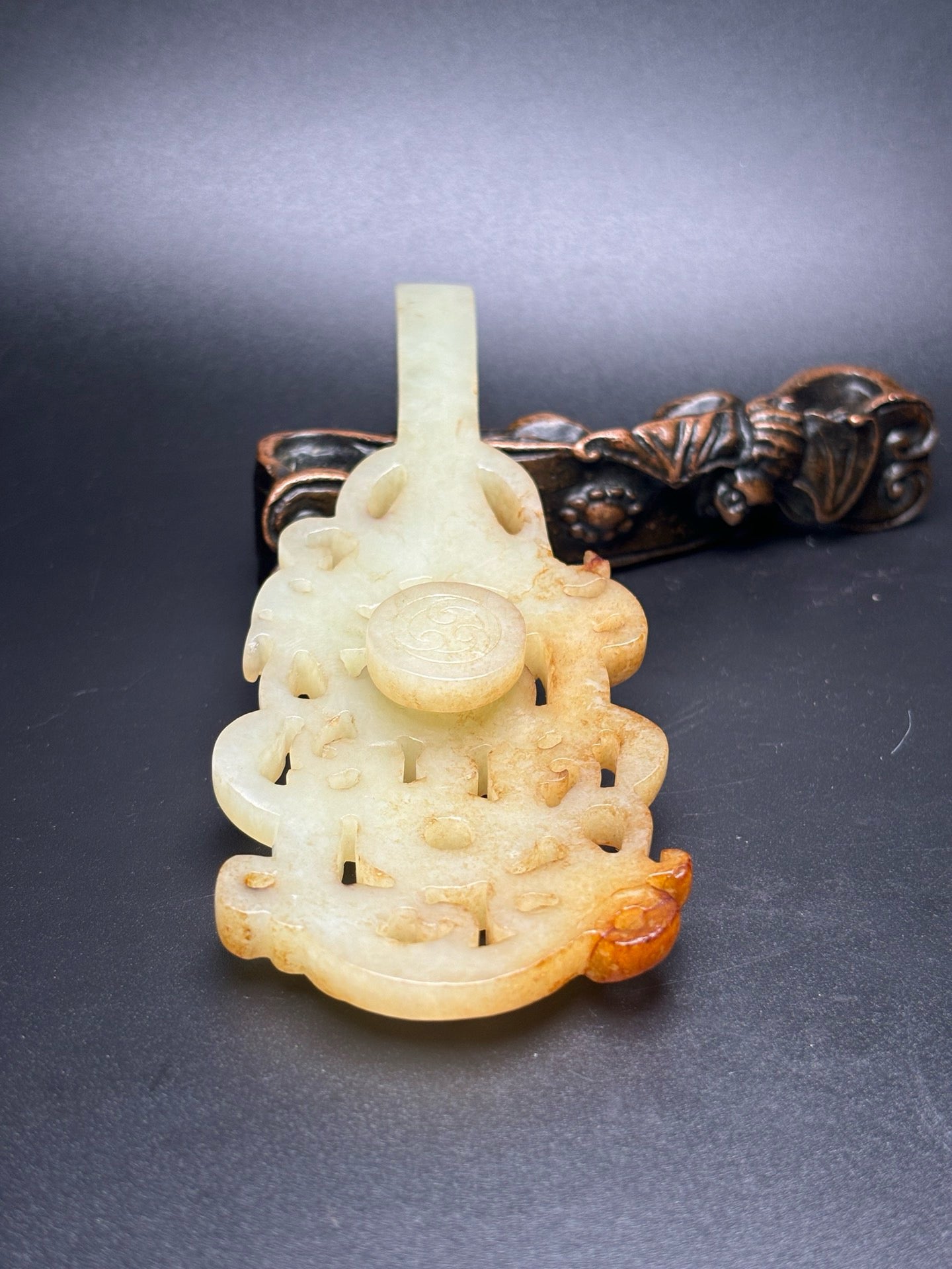 Chinese antique Hotan Jade coffin handle