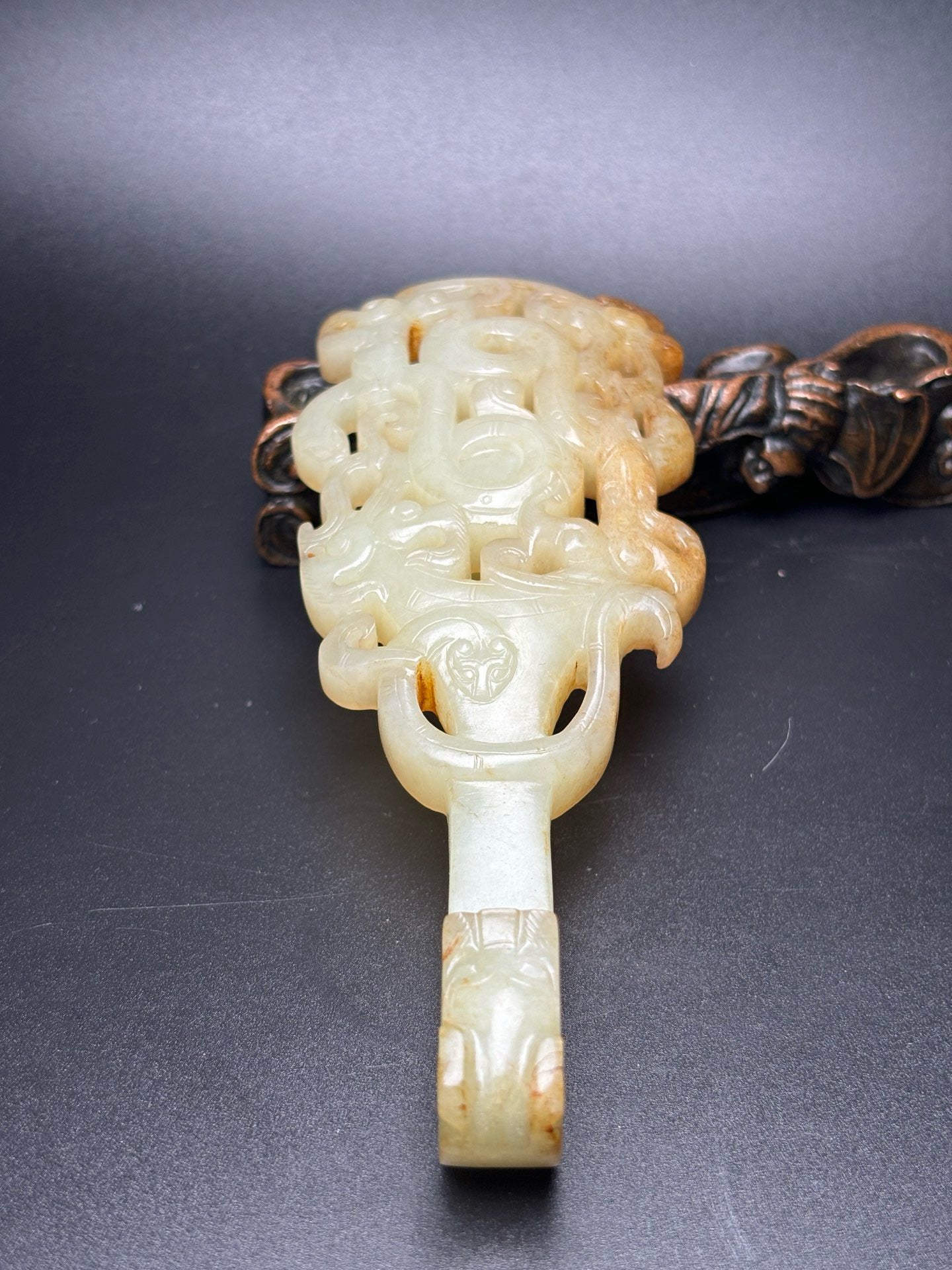 Chinese antique Hotan Jade coffin handle