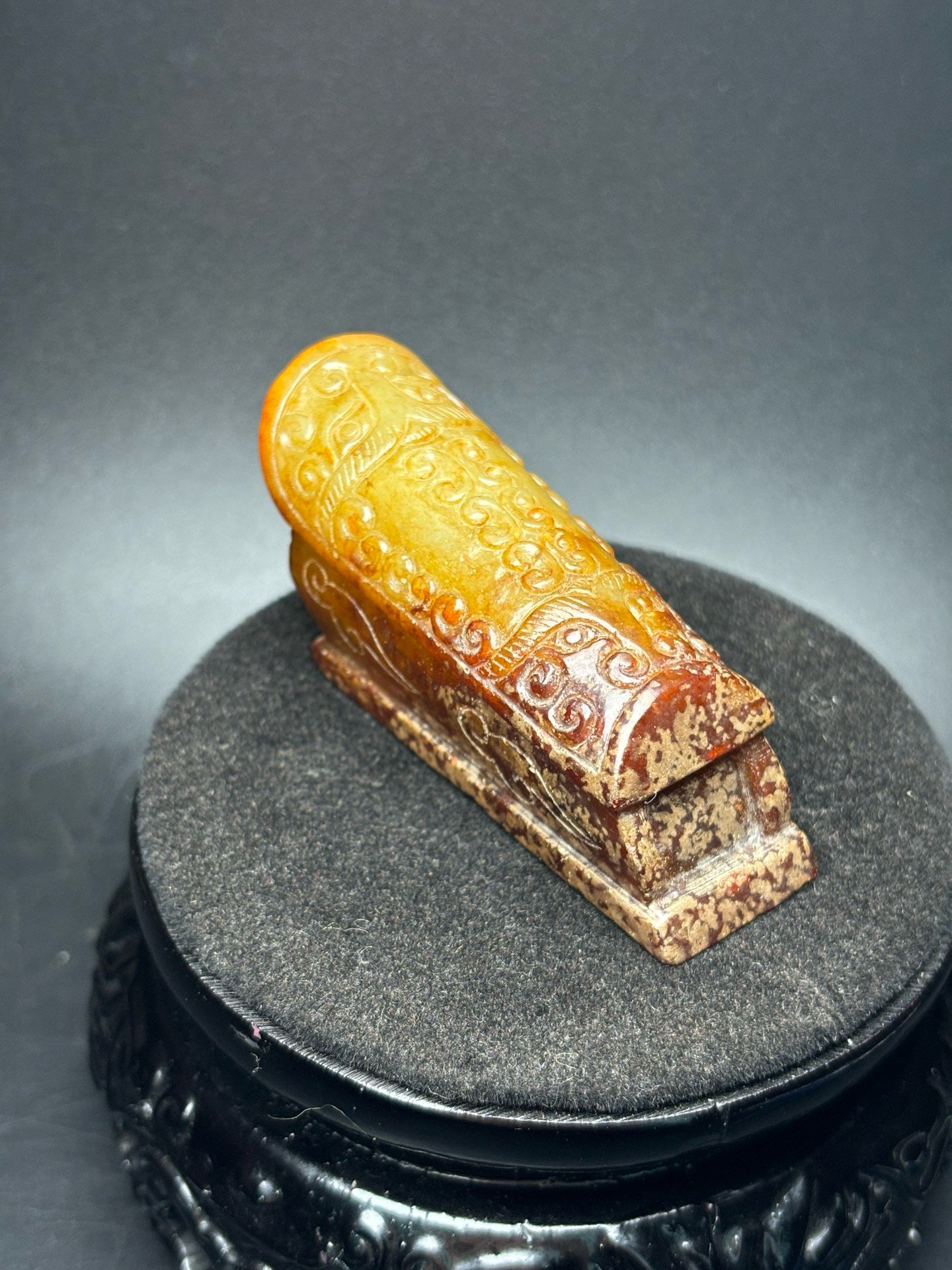 Chinese antique Hotan Jade coffin handle