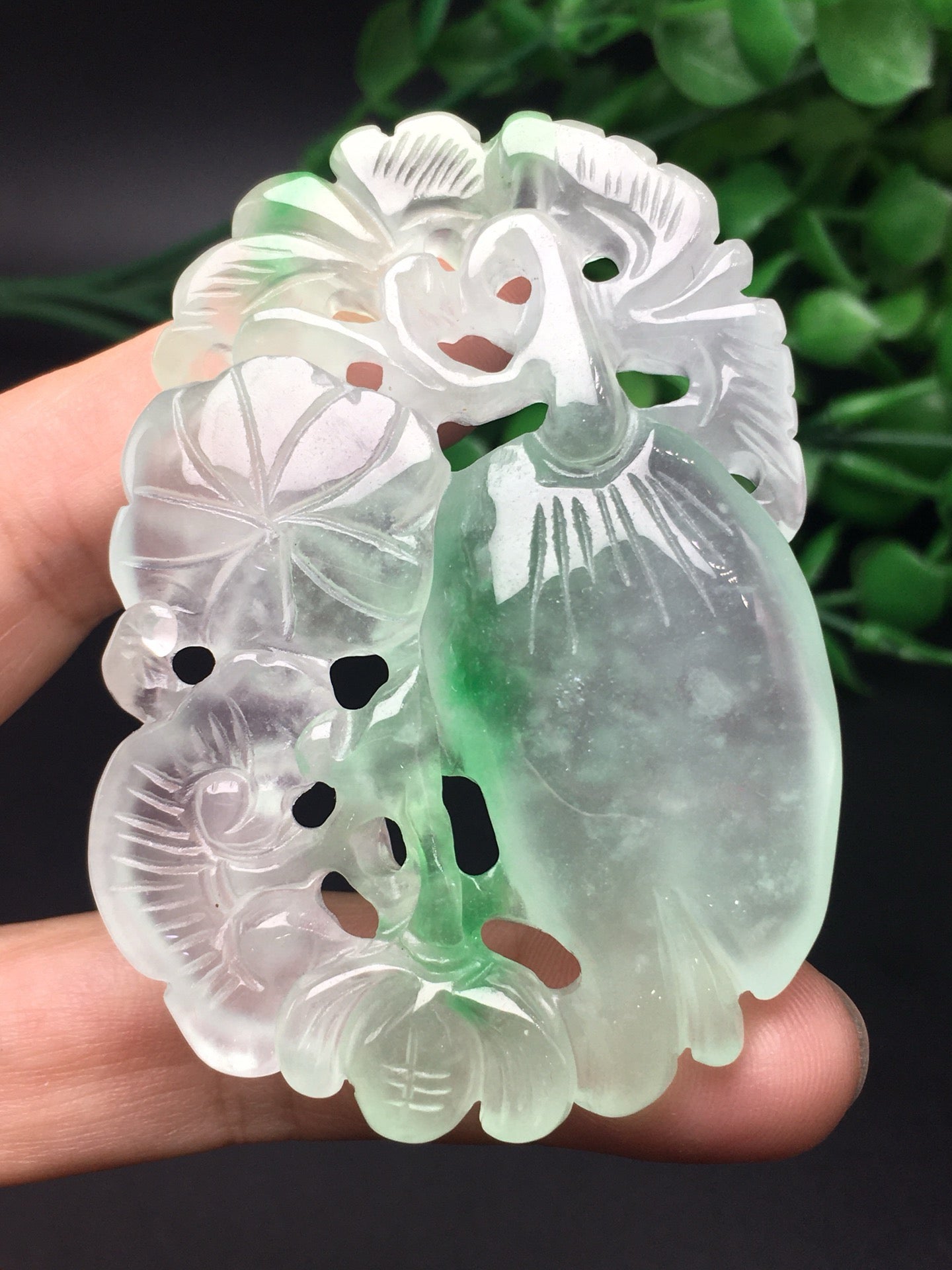 Ice Drifting Green Jade Hollow Blessing and Longevity