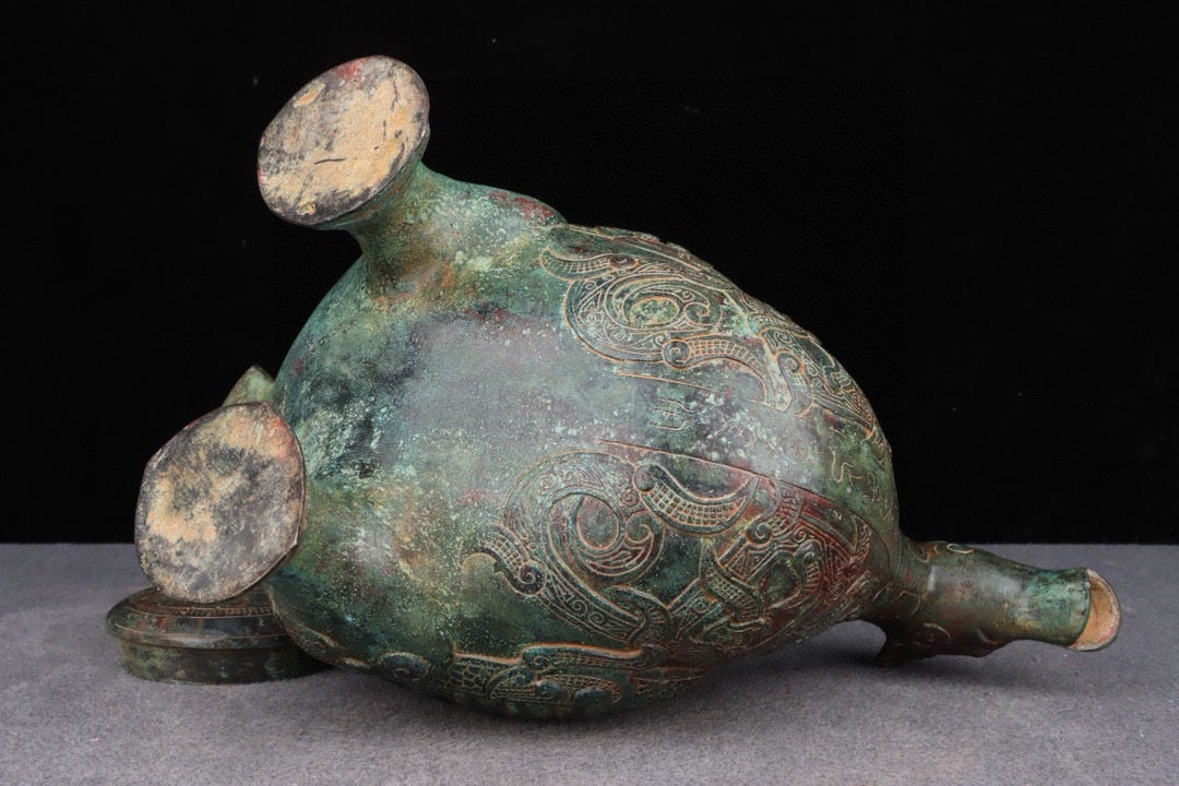 Chinese antique bronze bird statue