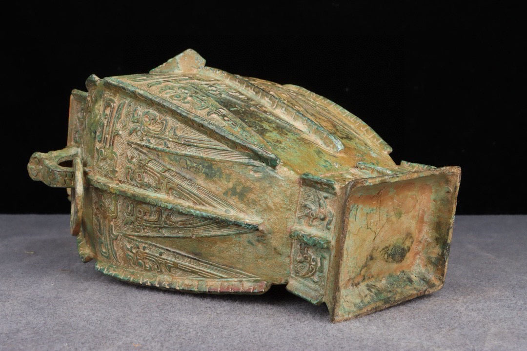 Chinese Antique Bronze Fang Lei