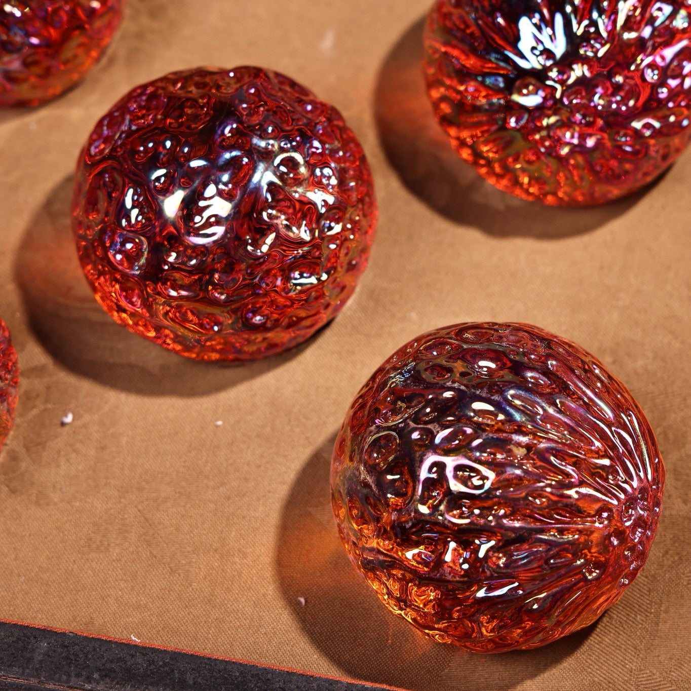 A box of Chinese antique meteorite balls