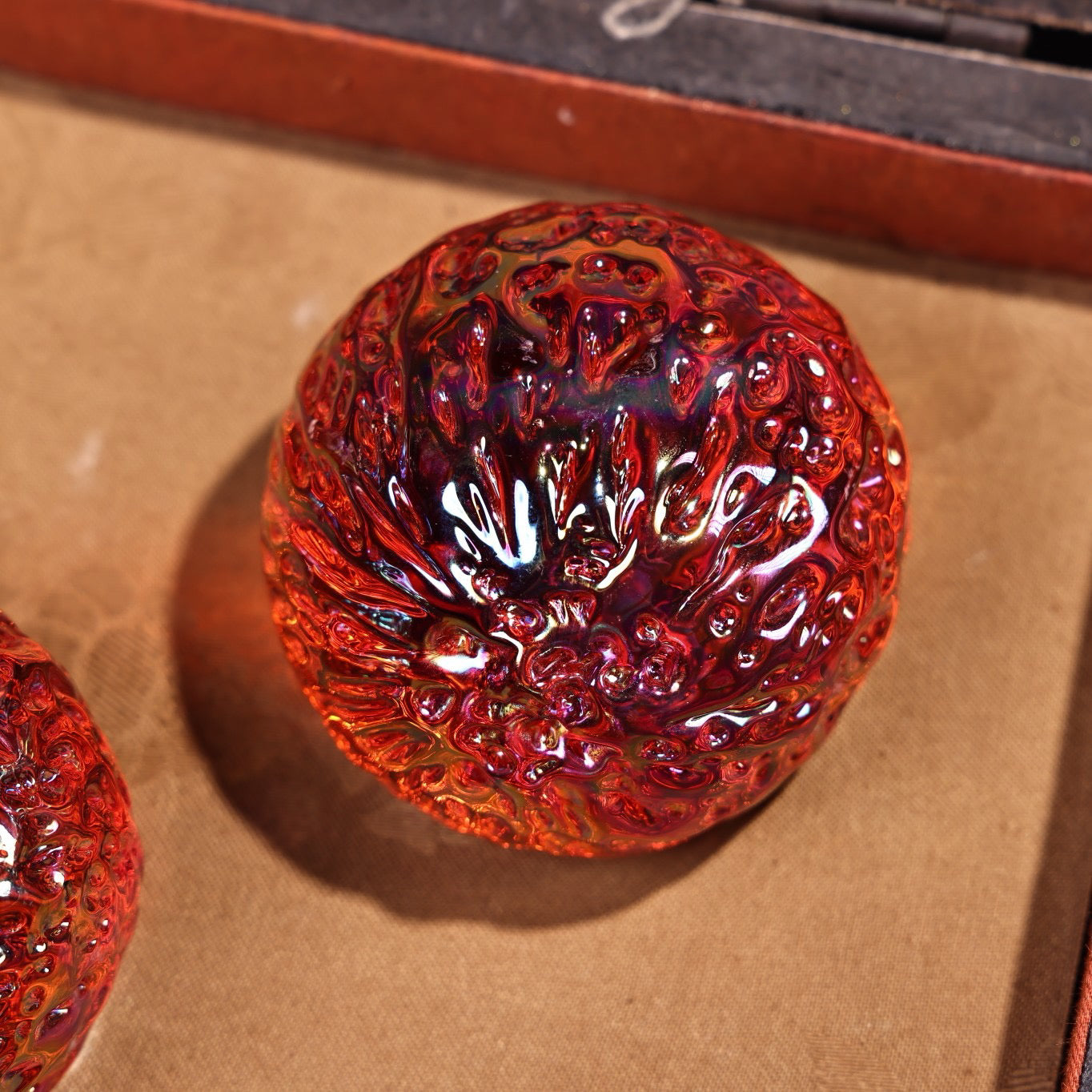 A box of Chinese antique meteorite balls