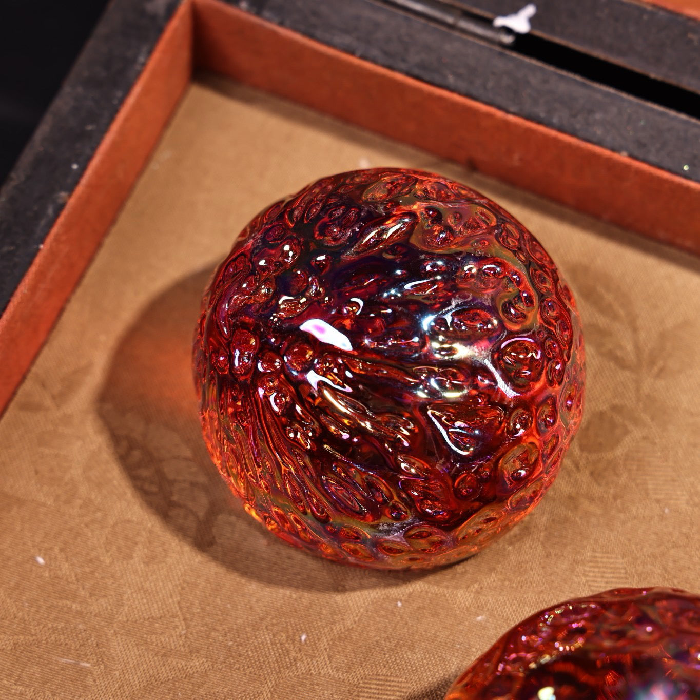 A box of Chinese antique meteorite balls