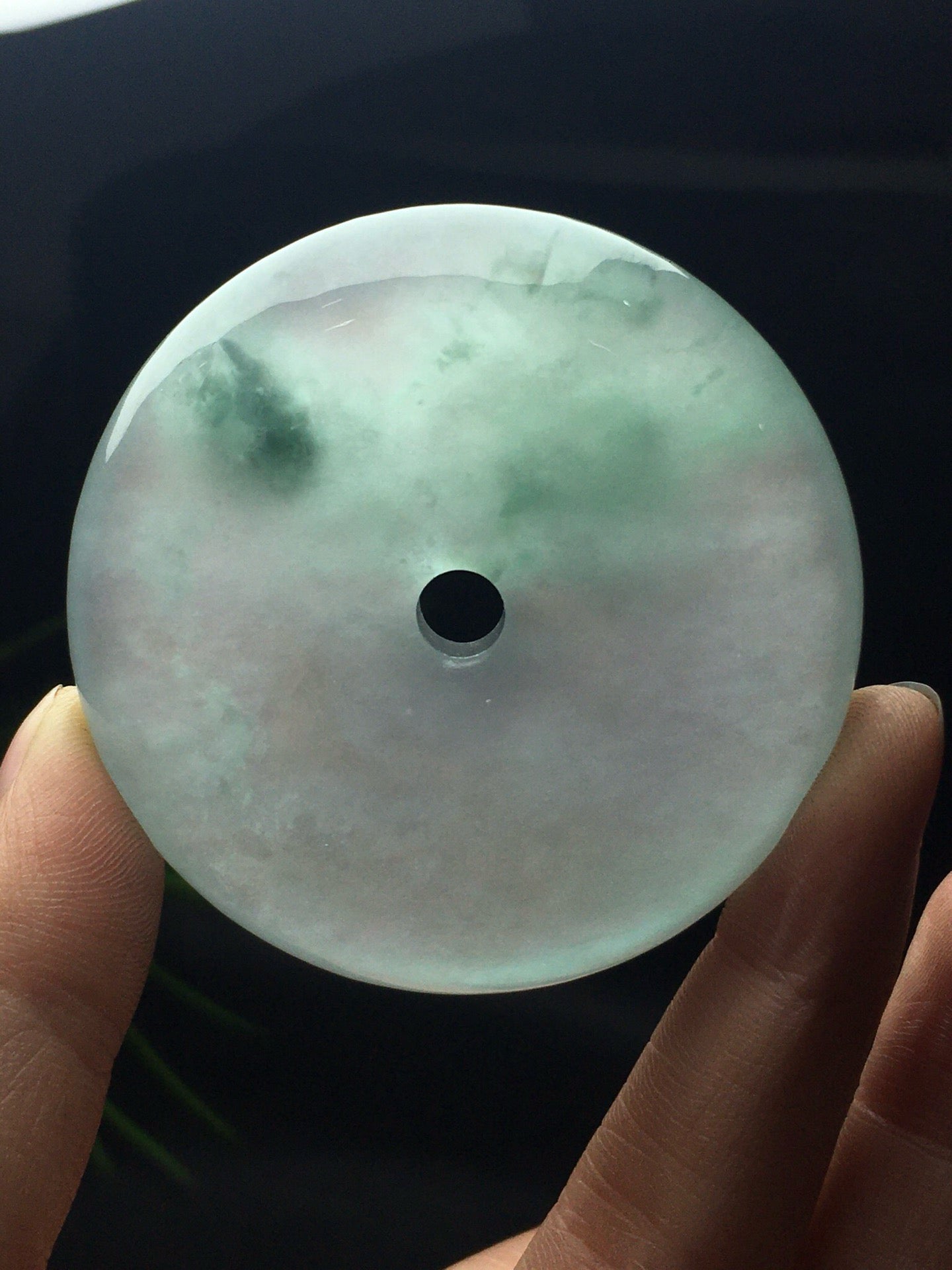 Ice floating flower jade safety buckle
