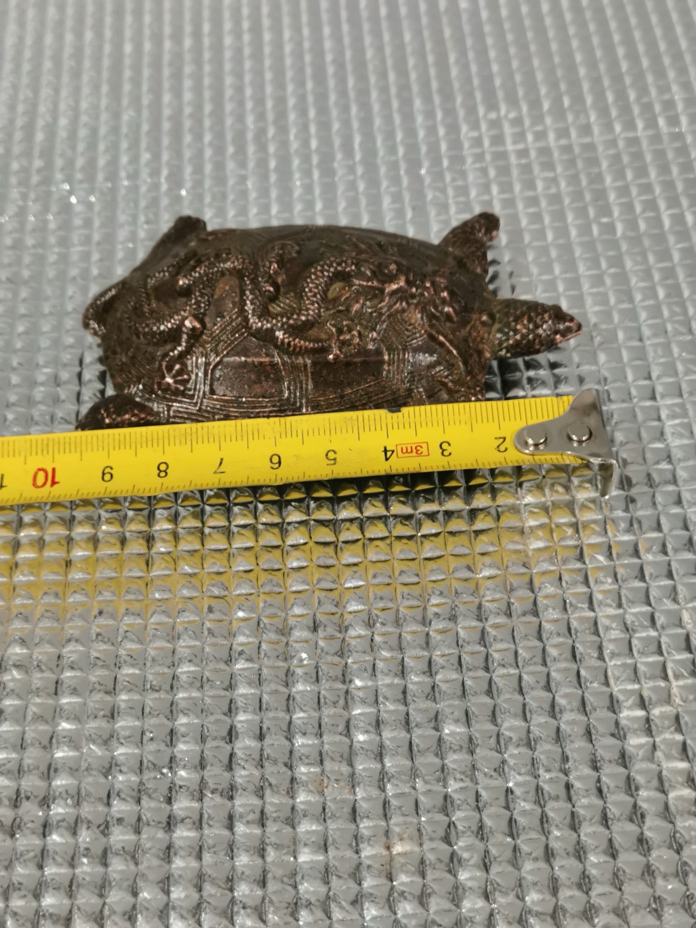 Chinese Antique Pure Copper Bagua Decoration Dragon Turtle