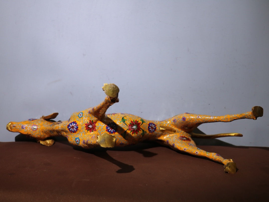 Pure copper gilded cloisonn é Wangcai ornaments