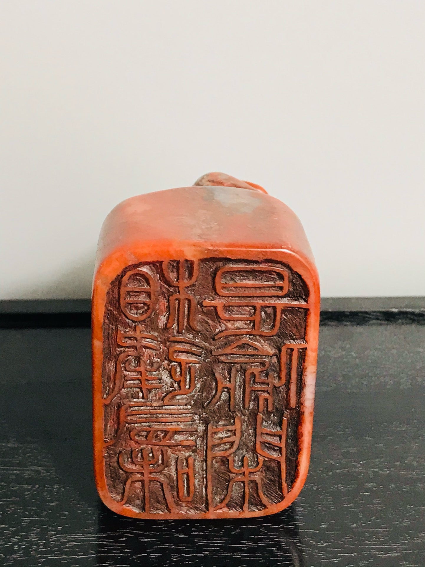 Chinese antique Shoushan stone fine craftsmanship seal ornament