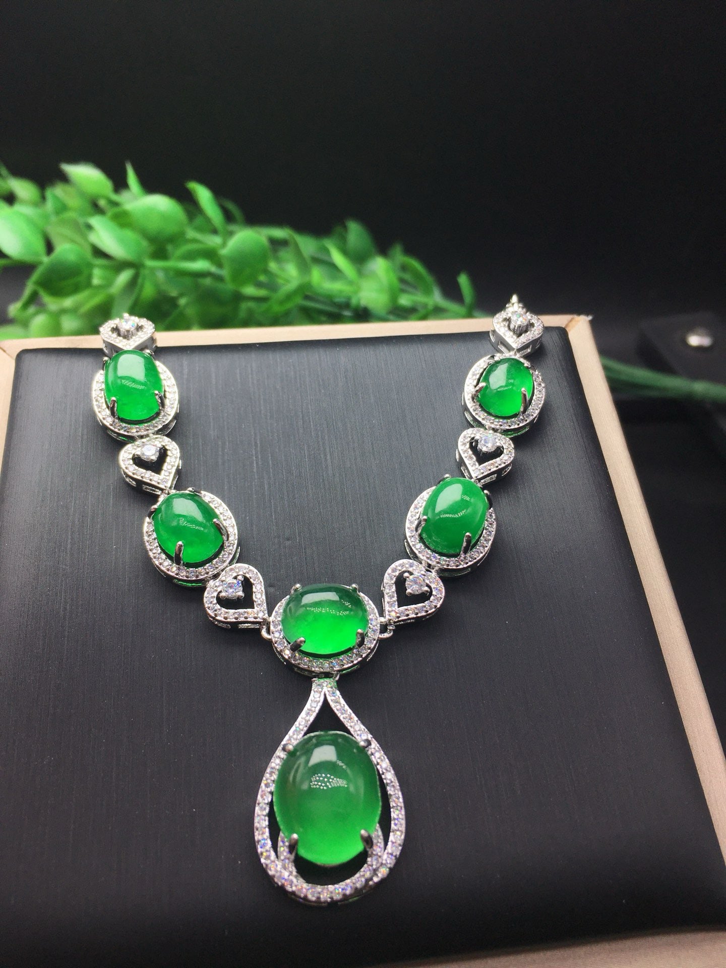 Ice Green Jade Necklace