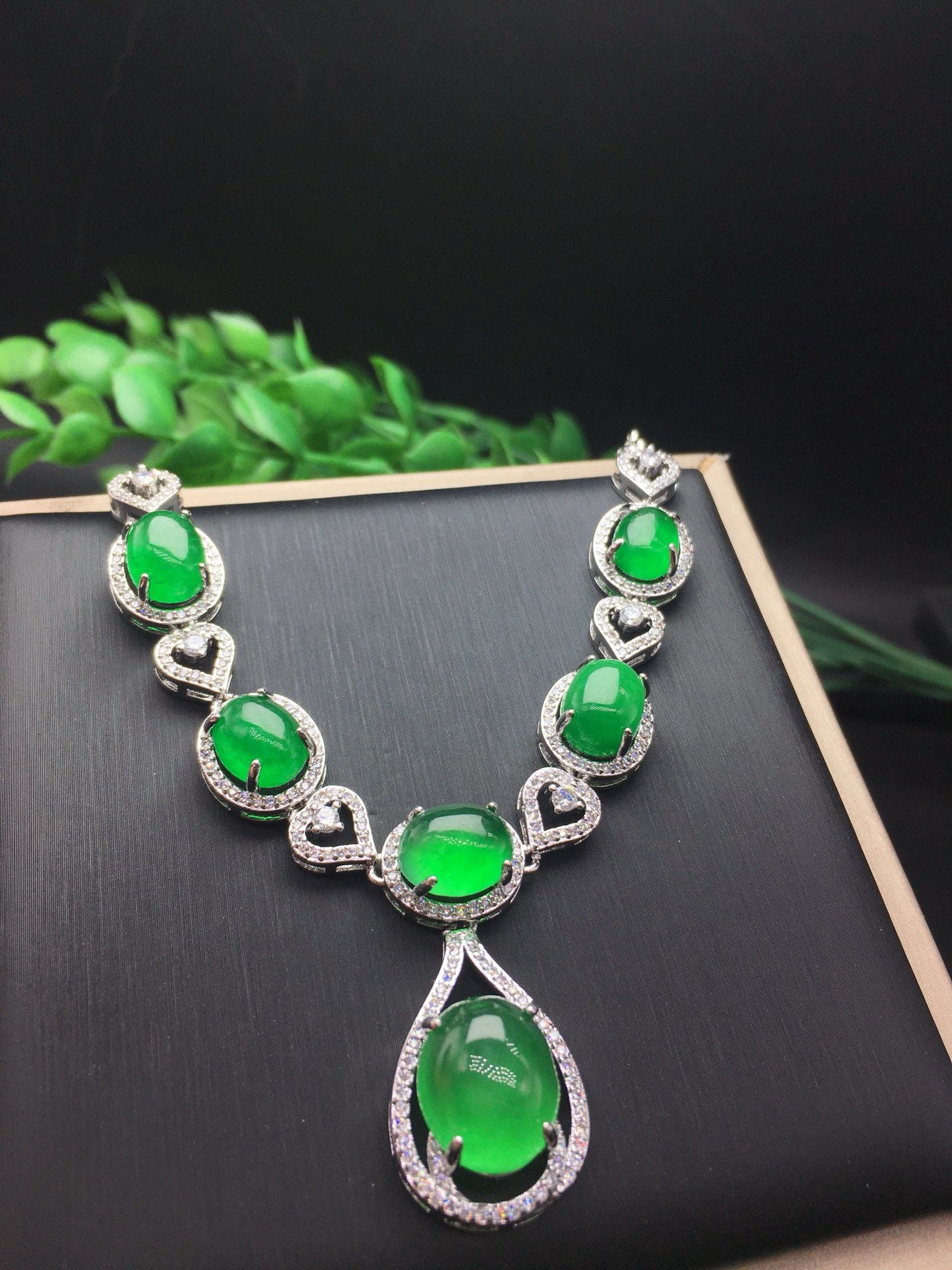 Ice Green Jade Necklace