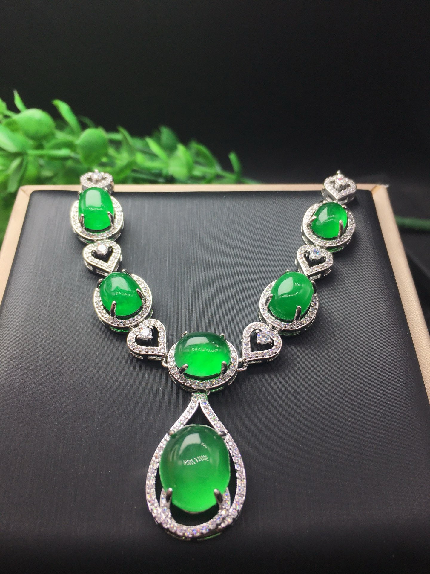 Ice Green Jade Necklace