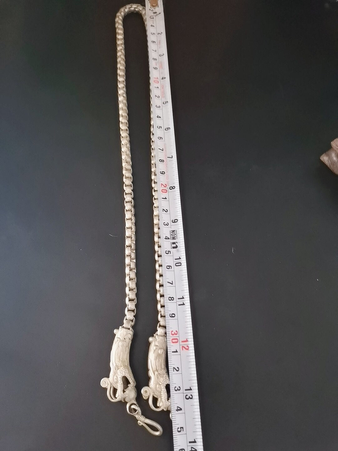 Chinese Antique Silver Dragon Necklace