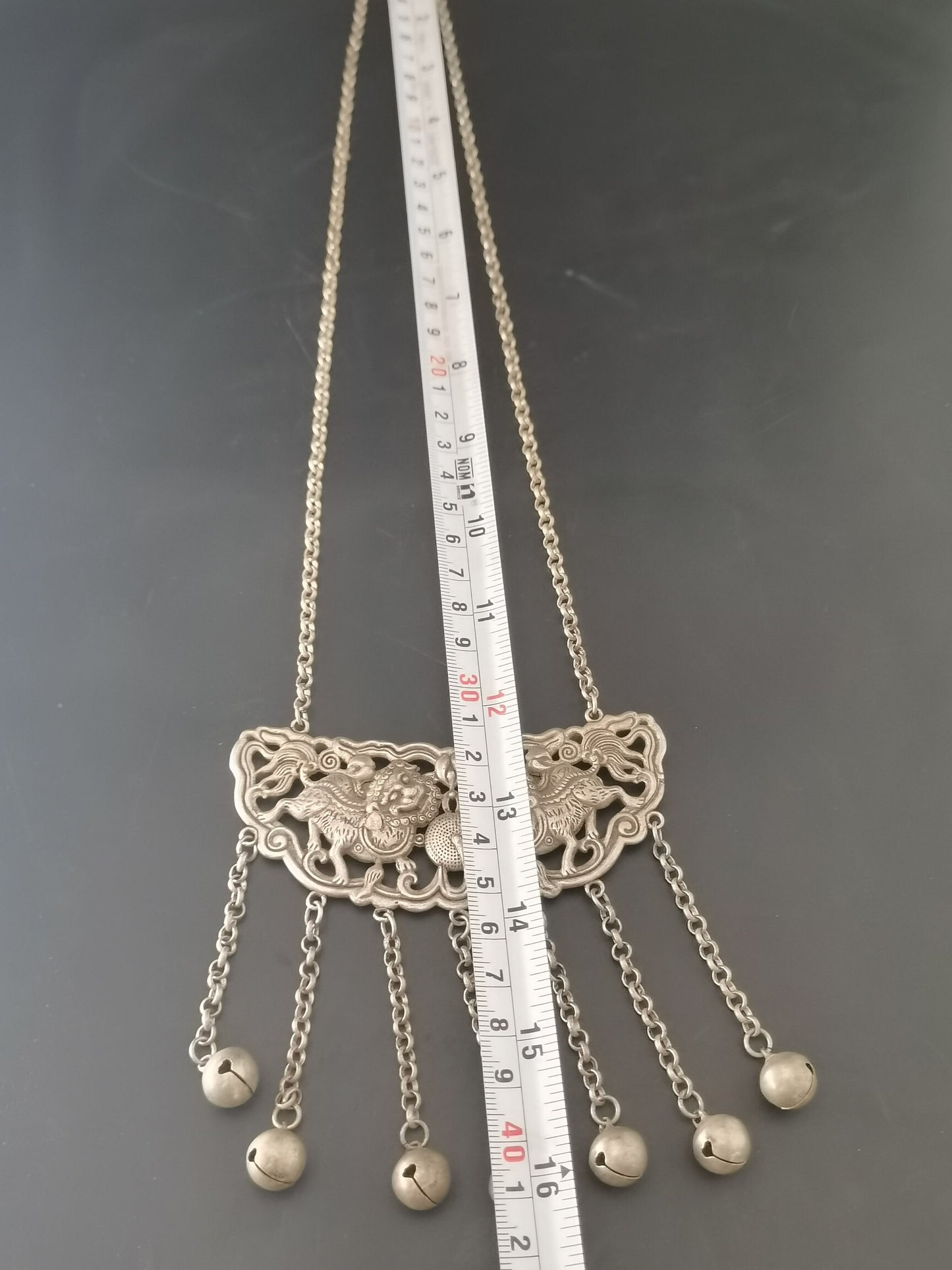 Chinese Antique Silver Pendant Necklace