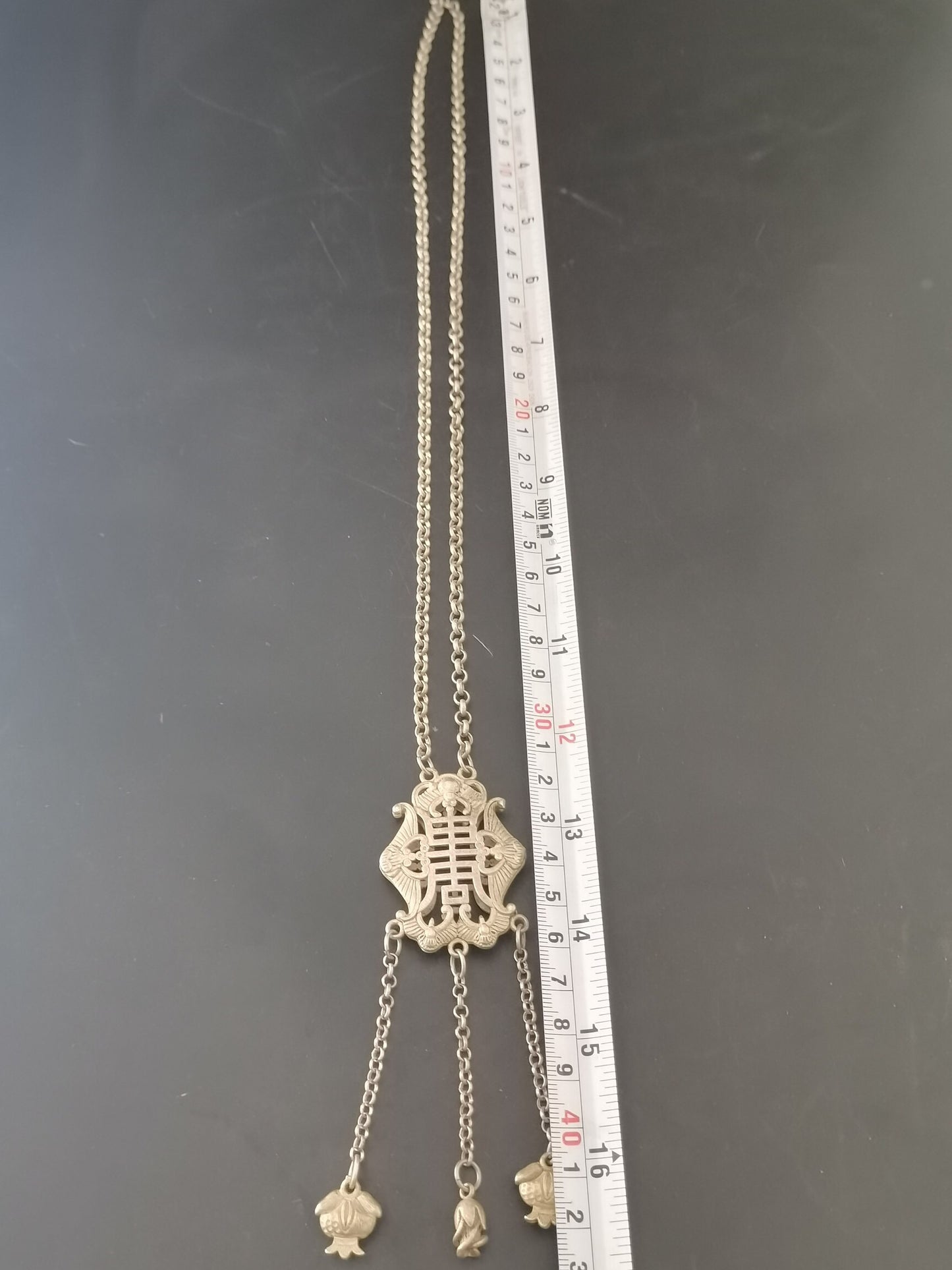 Chinese Antique Silver Pendant Necklace