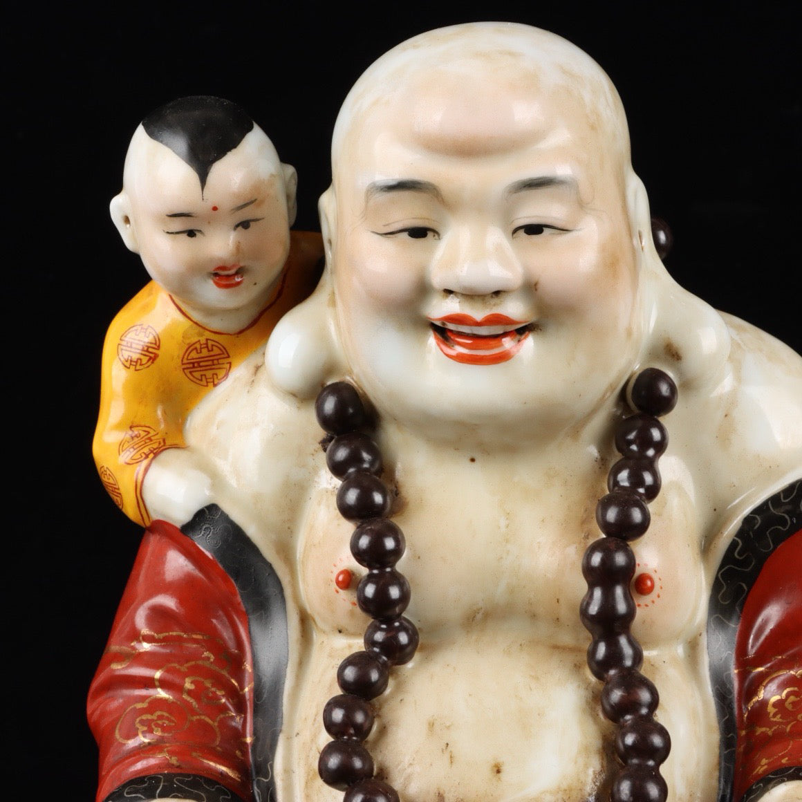Pink Sitting Boy Playing Buddha