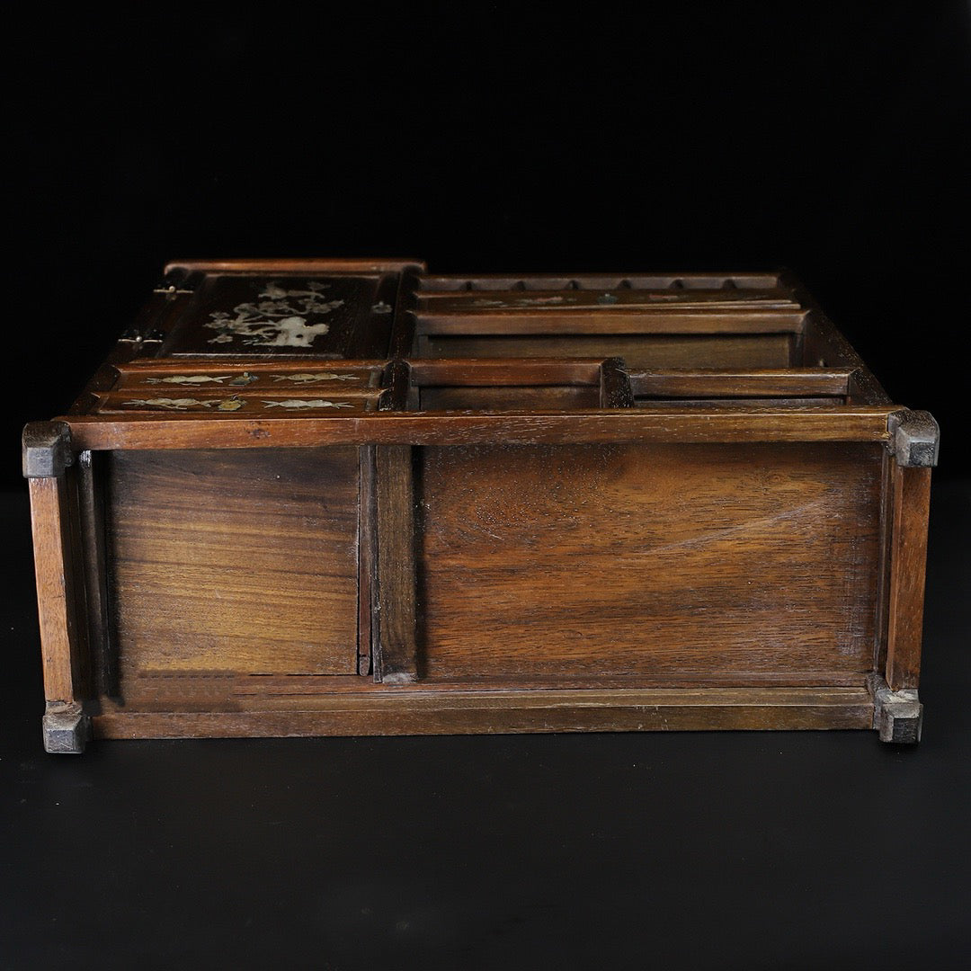 Chinese antique shell inlaid tea cabinet, dining side cabinet