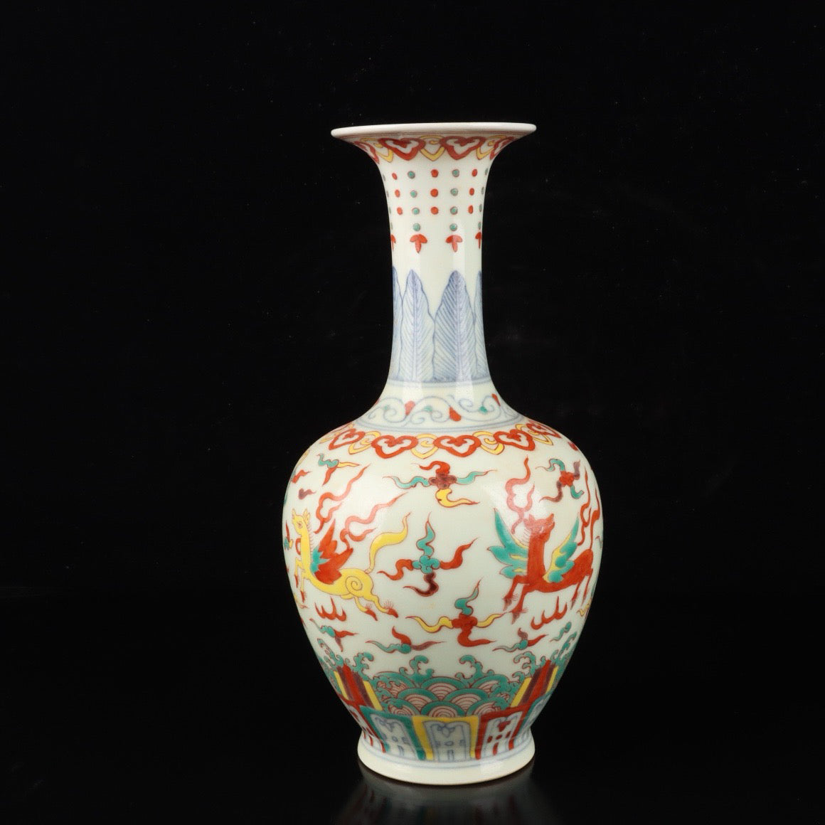 A pair of colorful Pegasus patterned bottles