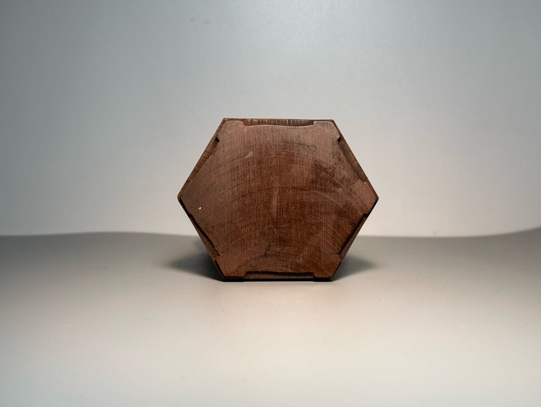 Chinese antique boxwood carving with exquisite craftsmanship and backlit Medicine Buddha