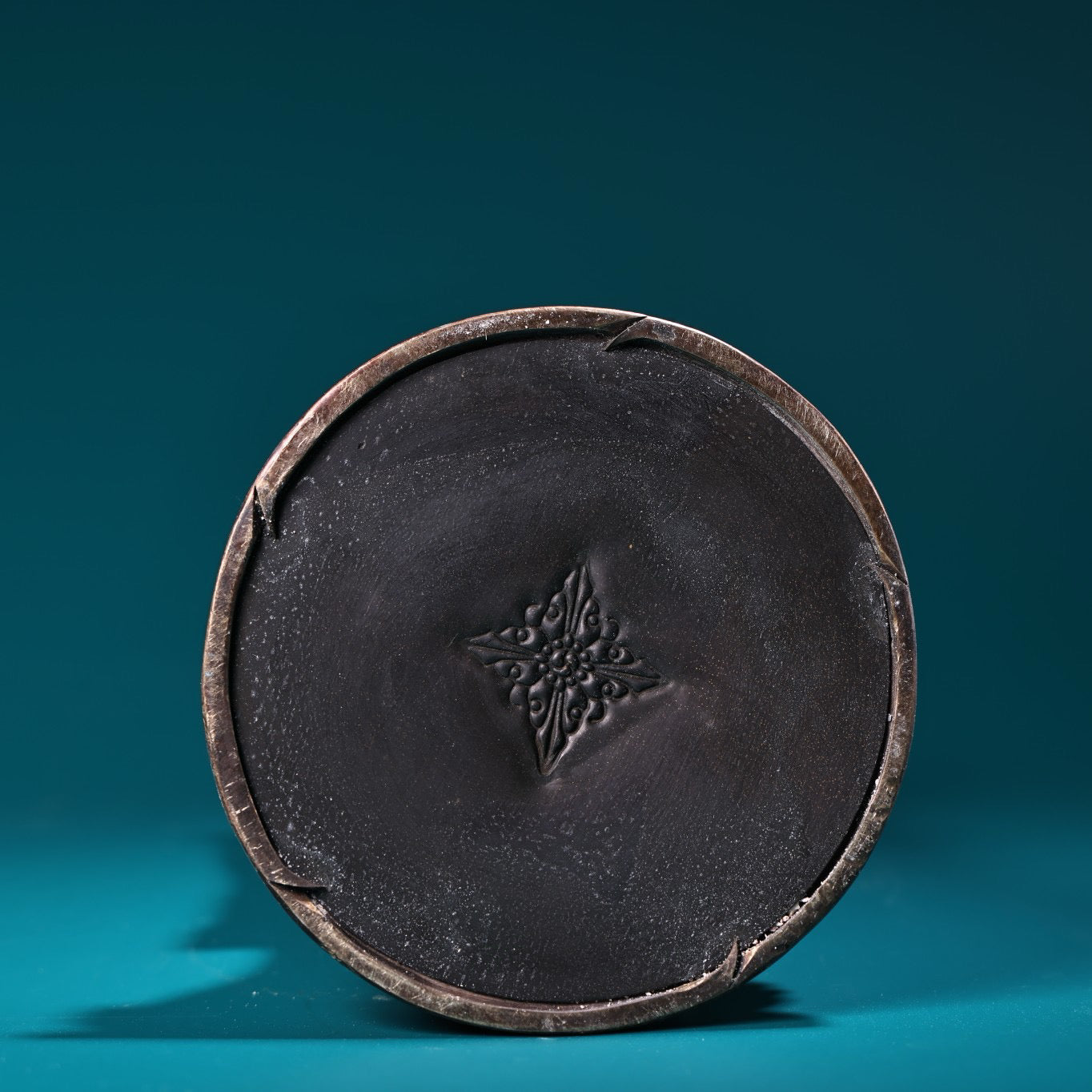 A pure copper high relief carved and gilded silver statue of the Ksitigarbha Bodhisattva