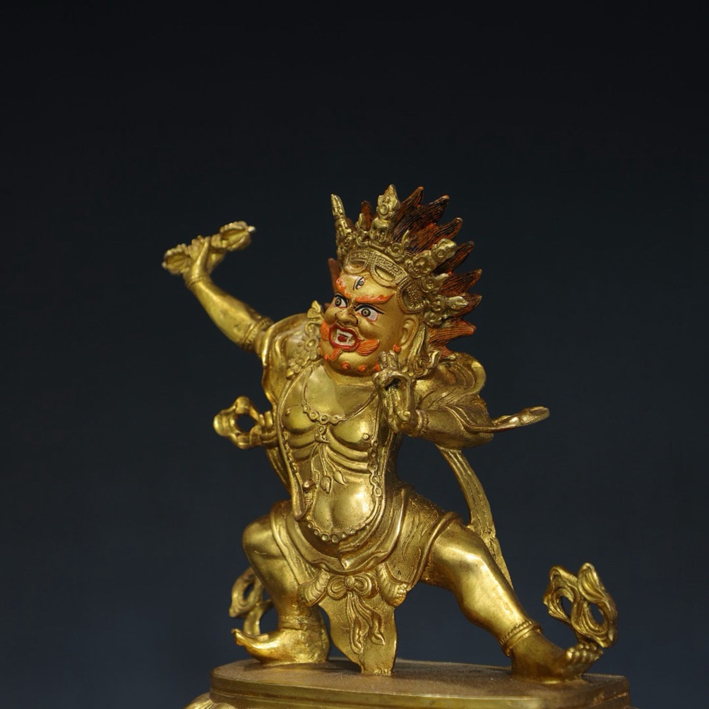 Pure copper diamond hand Buddha statue