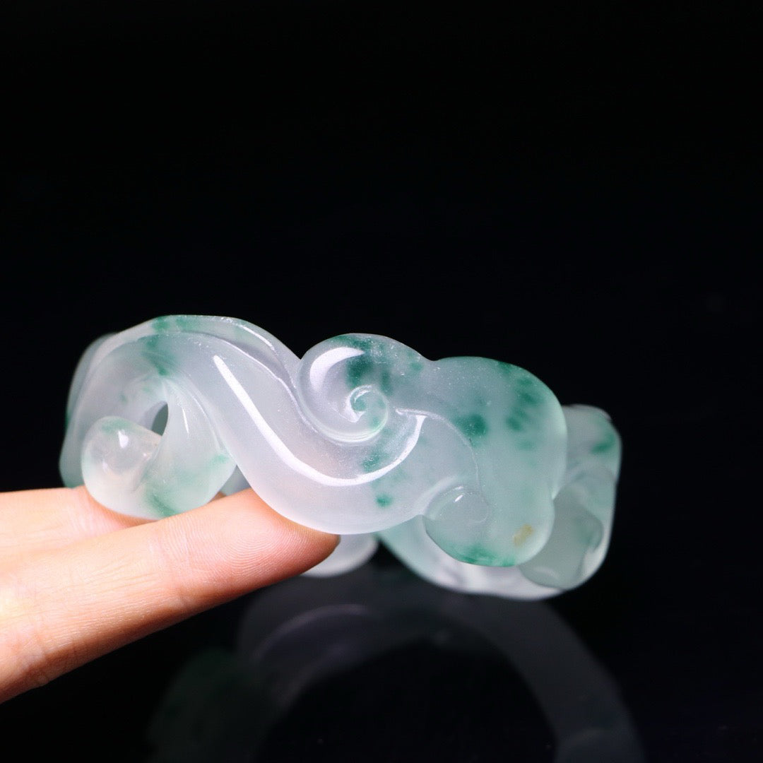 Perfect High Ice Jade Carved Bracelet