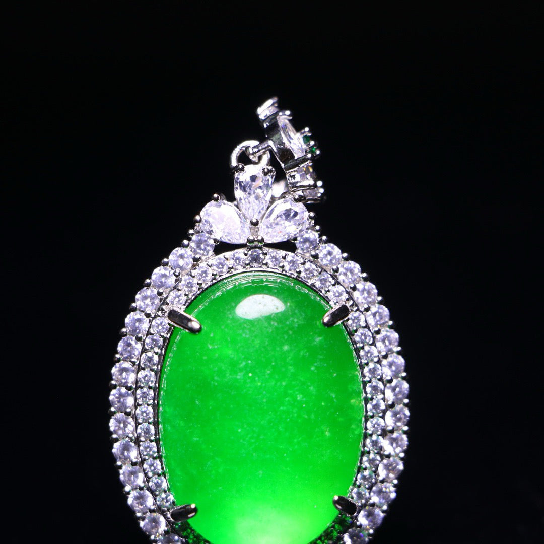 Perfect High Ice Jade Egg Face Pendant