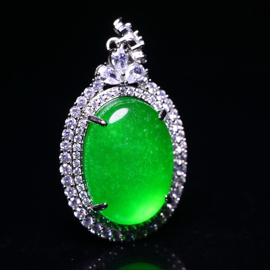 Perfect High Ice Jade Egg Face Pendant