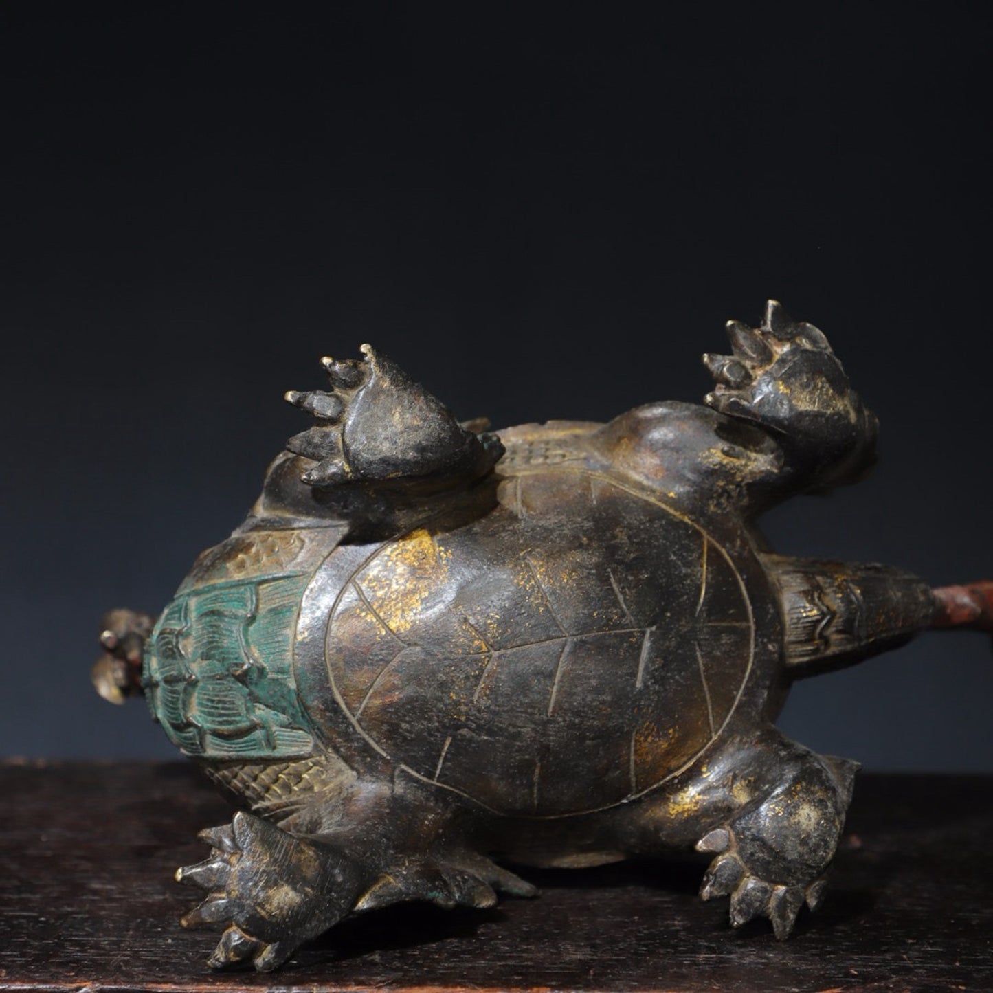 Pure copper dragon turtle copywriting ornament