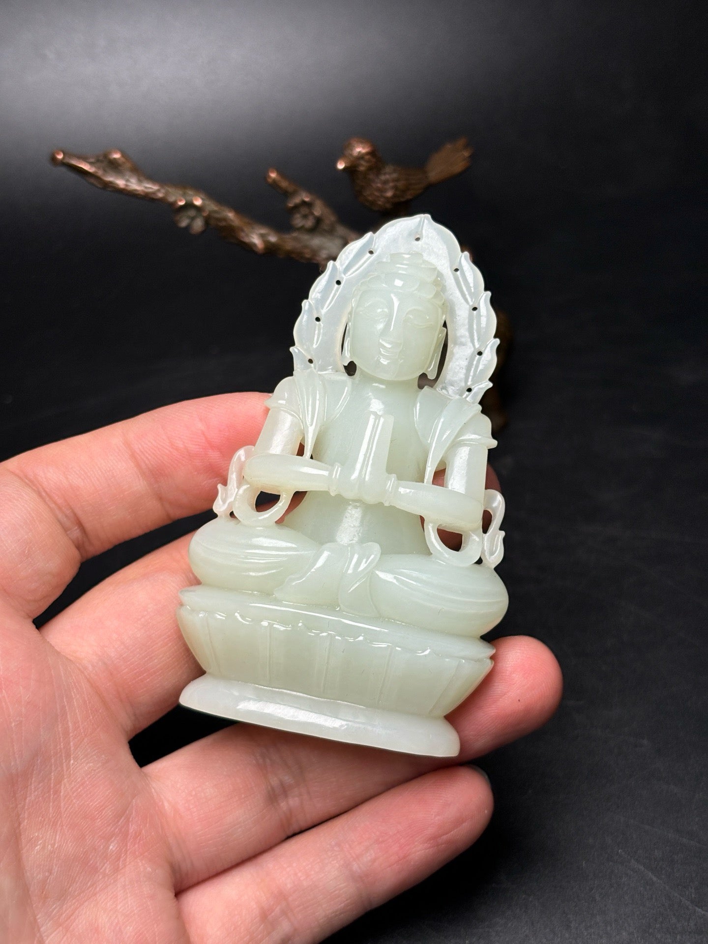 Exquisite Hotan Jade Guanyin Bodhisattva