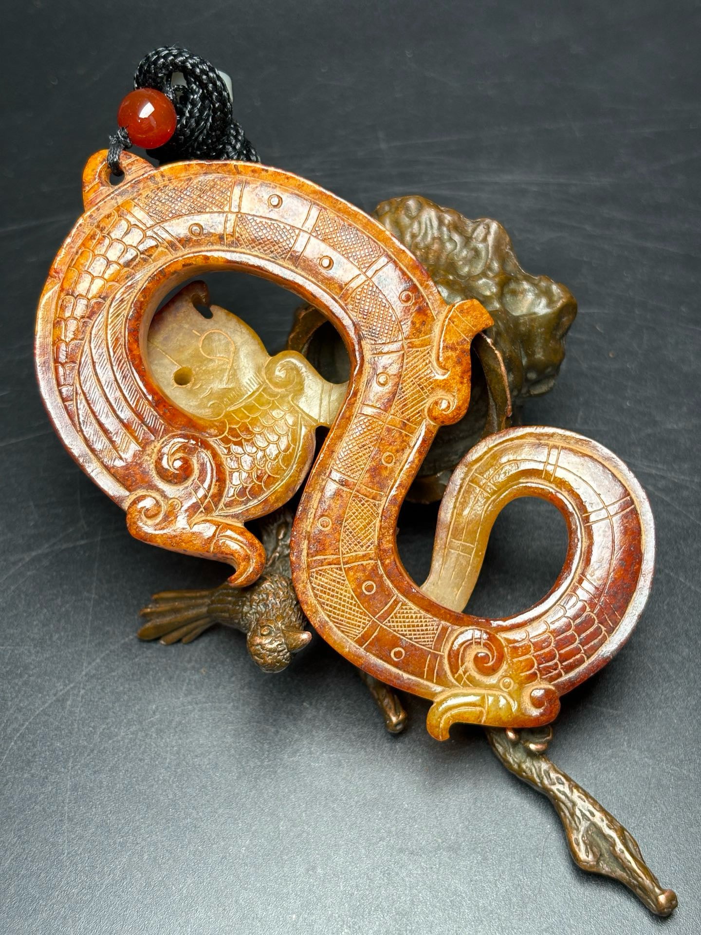 Delicate Hotan Jade Dragon