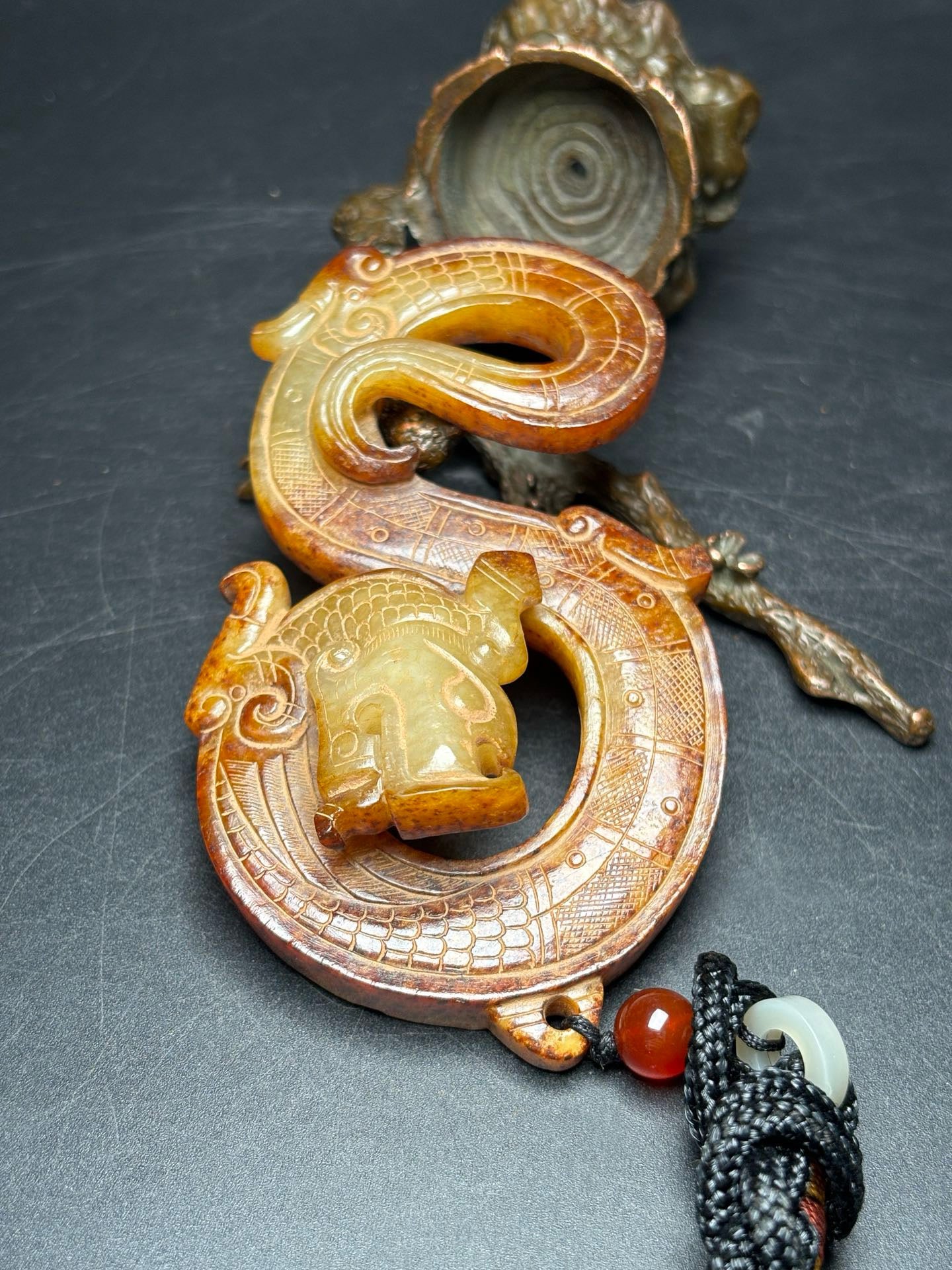 Delicate Hotan Jade Dragon