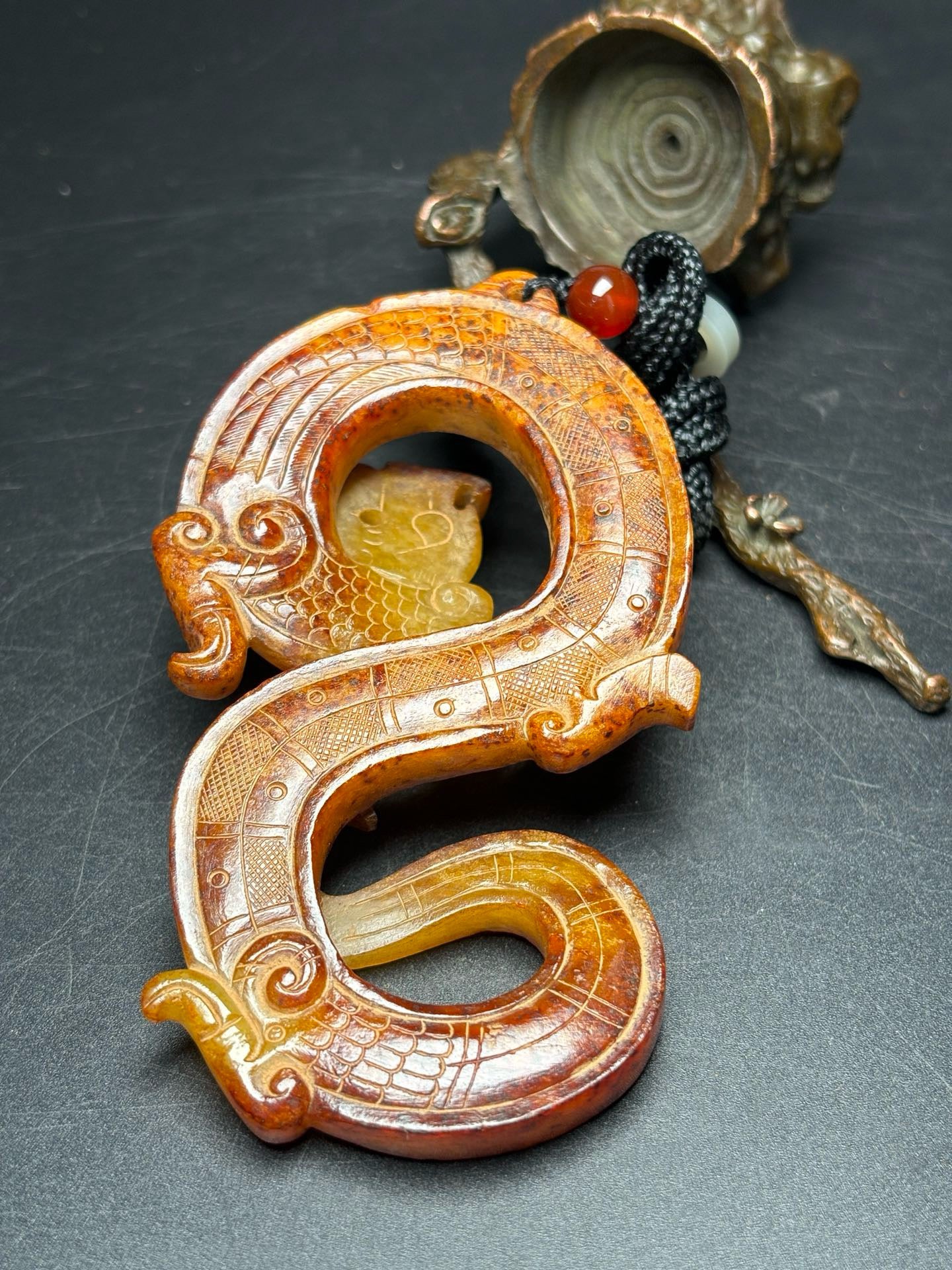Delicate Hotan Jade Dragon
