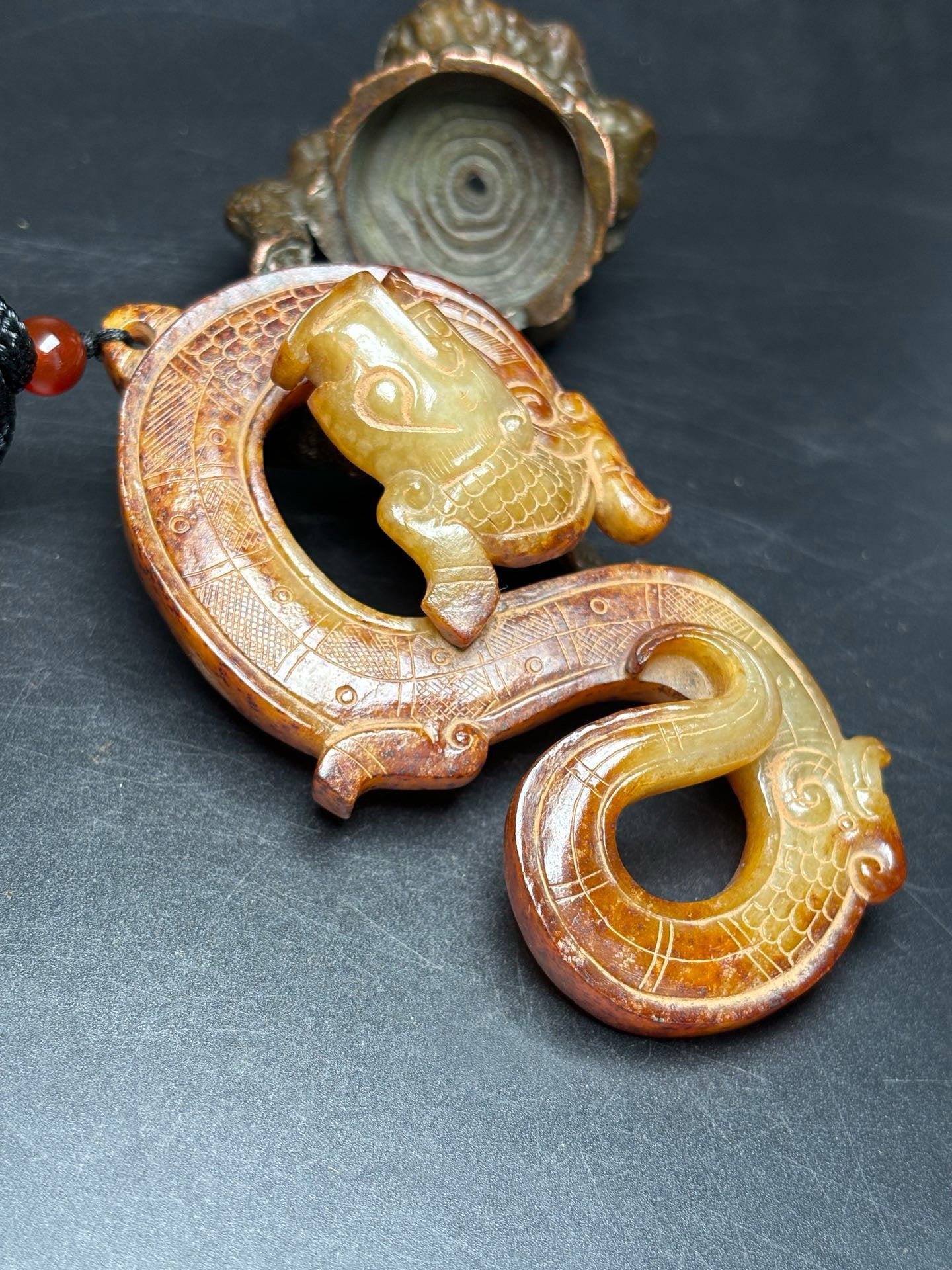 Delicate Hotan Jade Dragon
