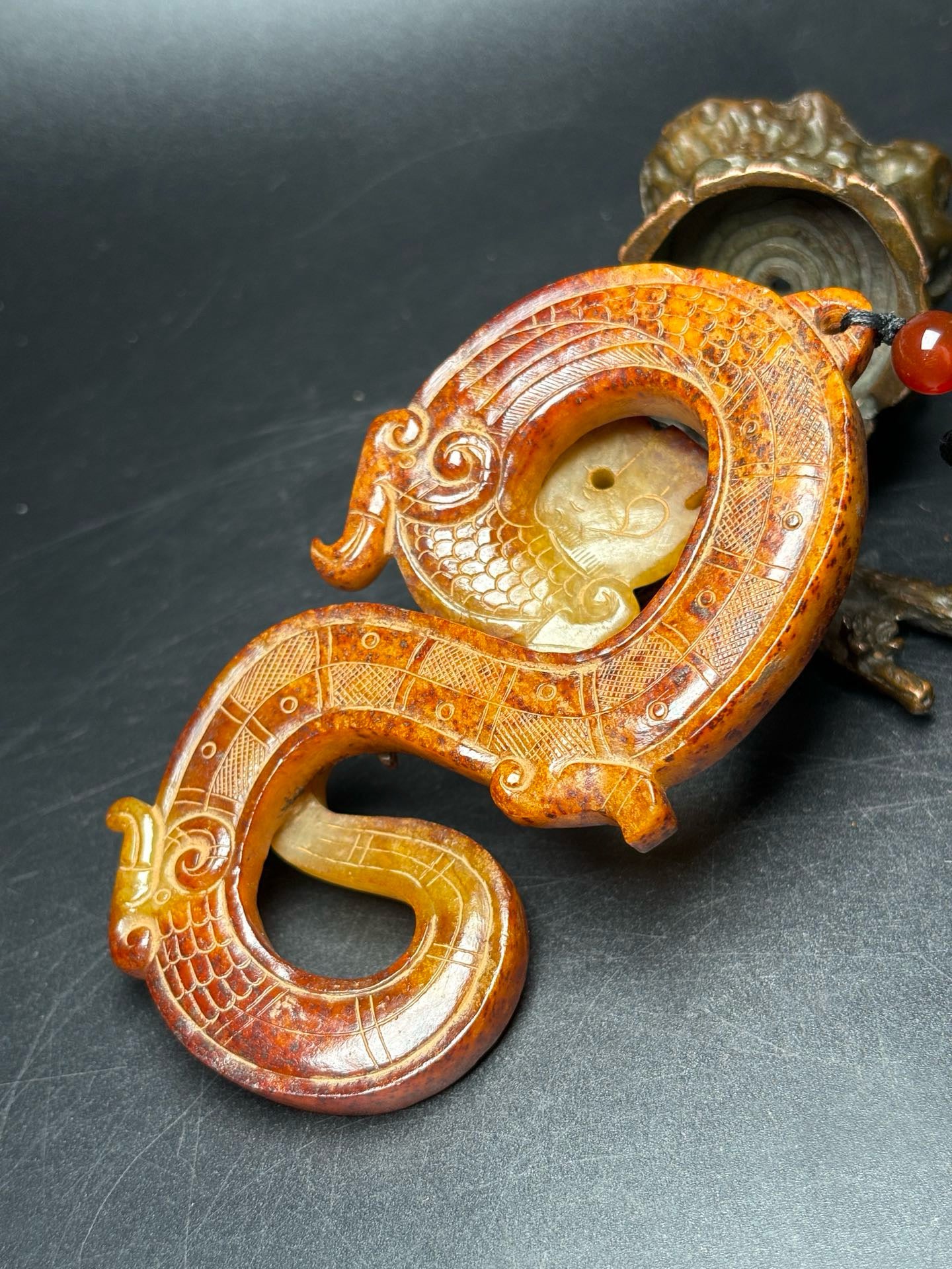 Delicate Hotan Jade Dragon