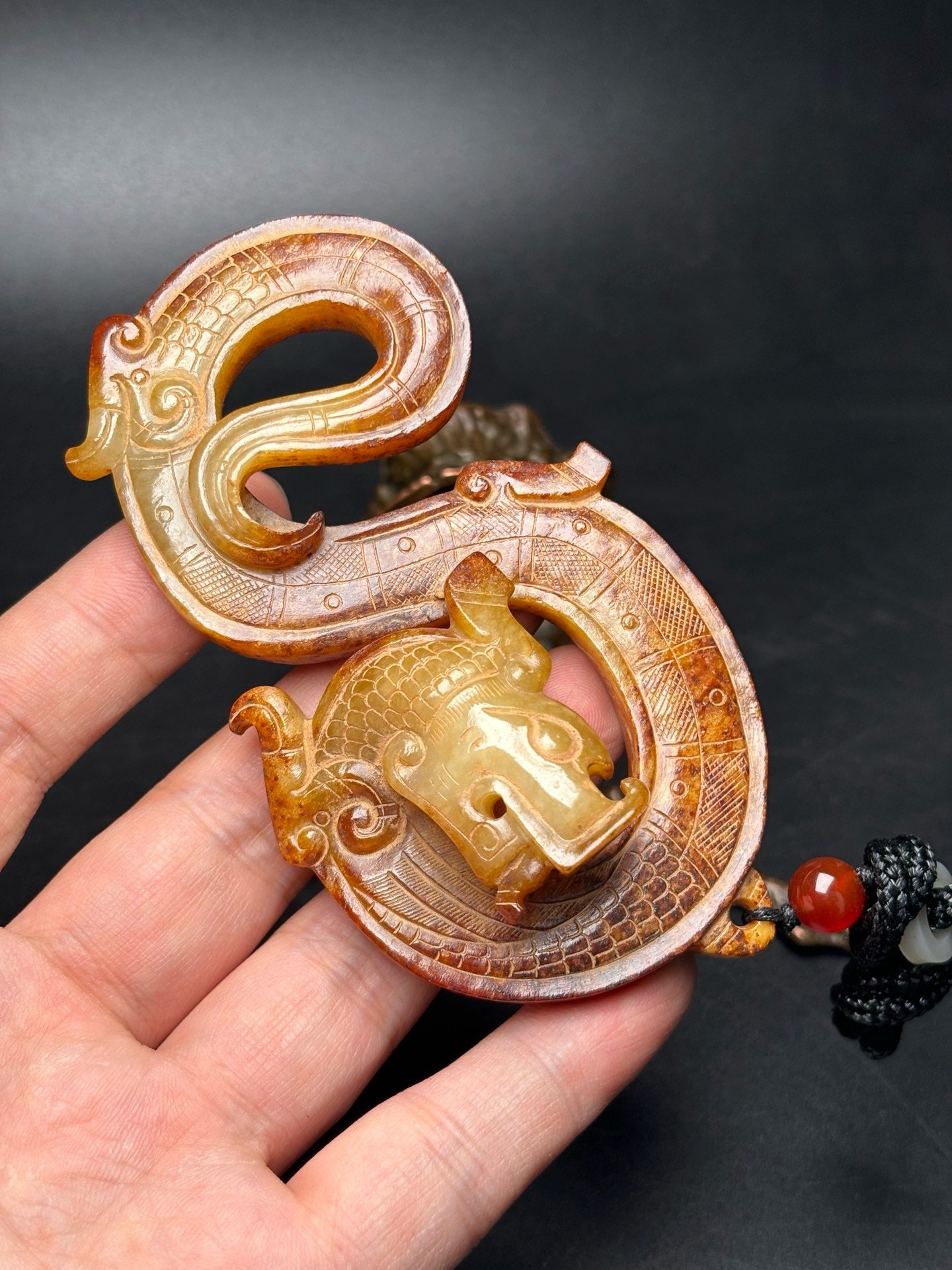 Delicate Hotan Jade Dragon