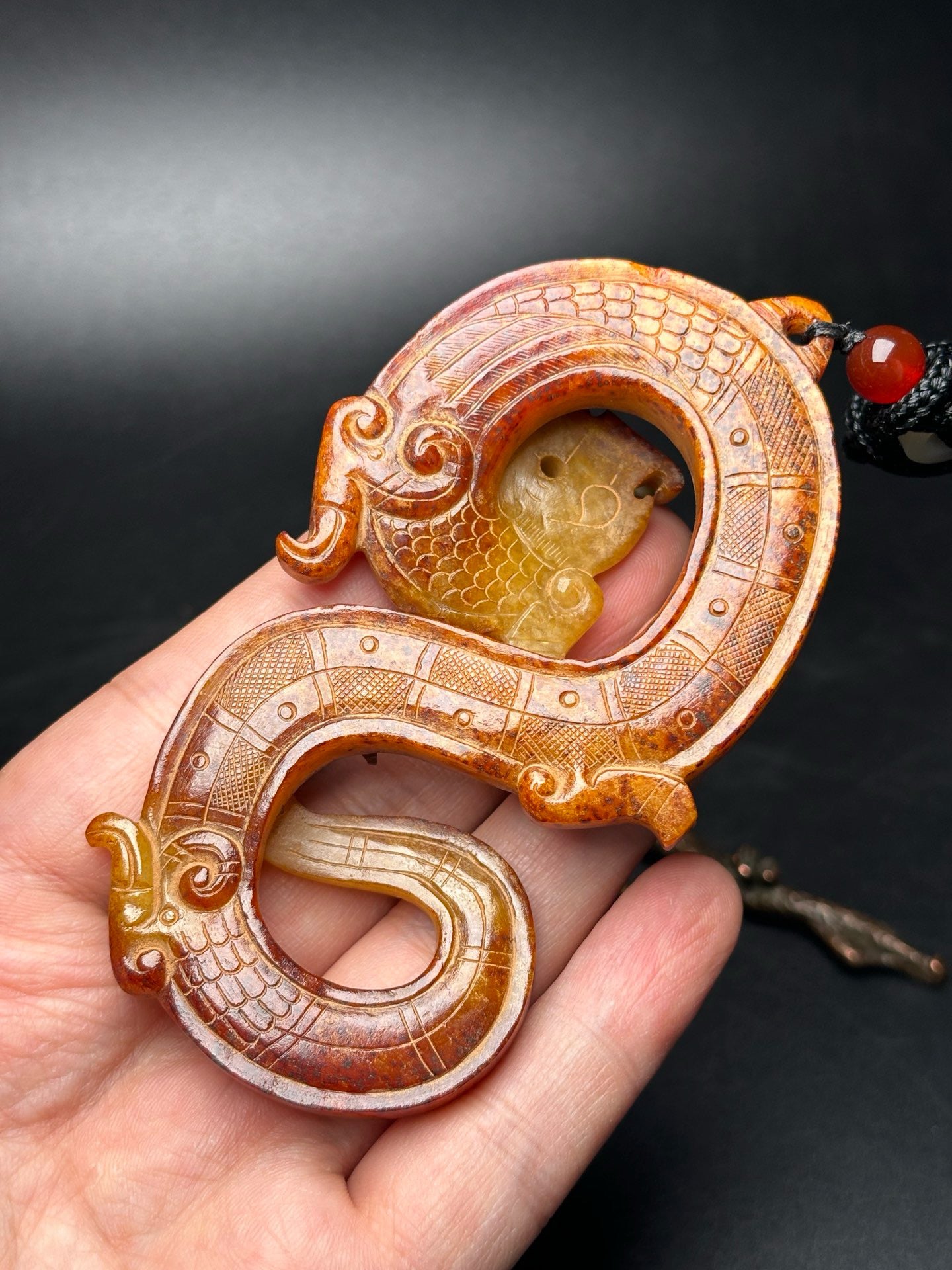Delicate Hotan Jade Dragon