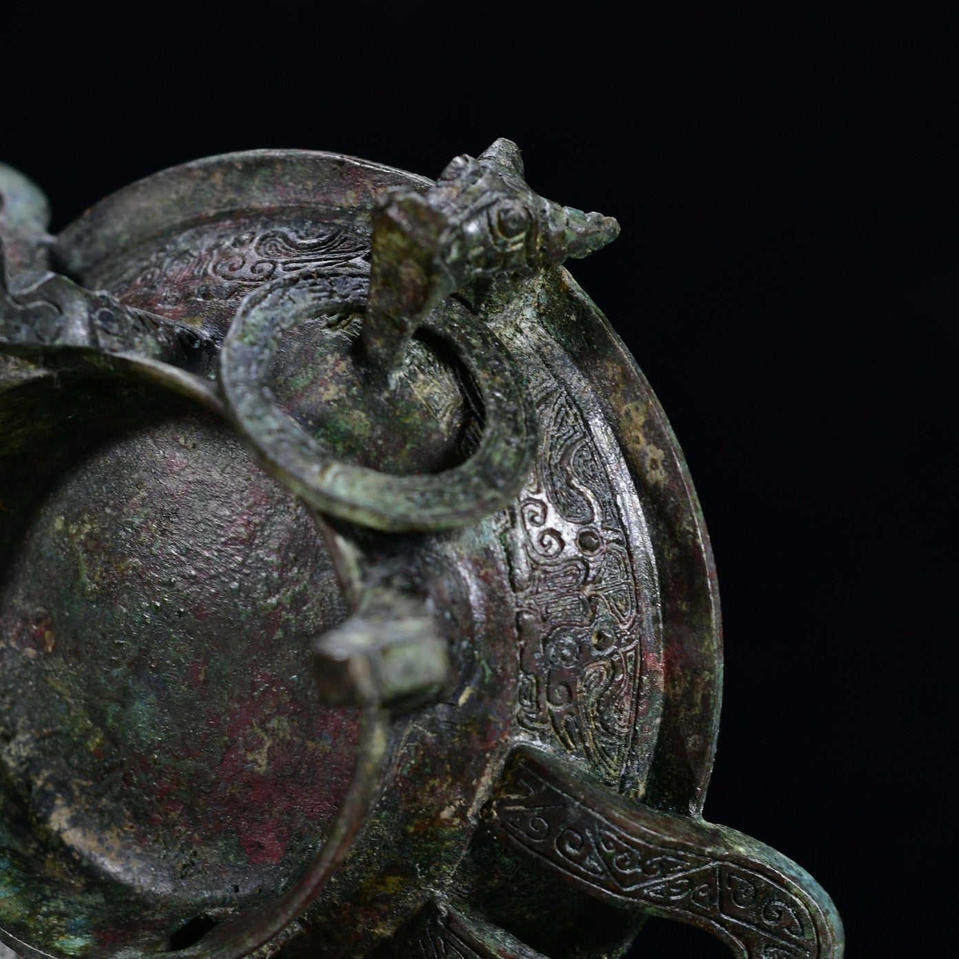 Chinese antique bronze fruit platter