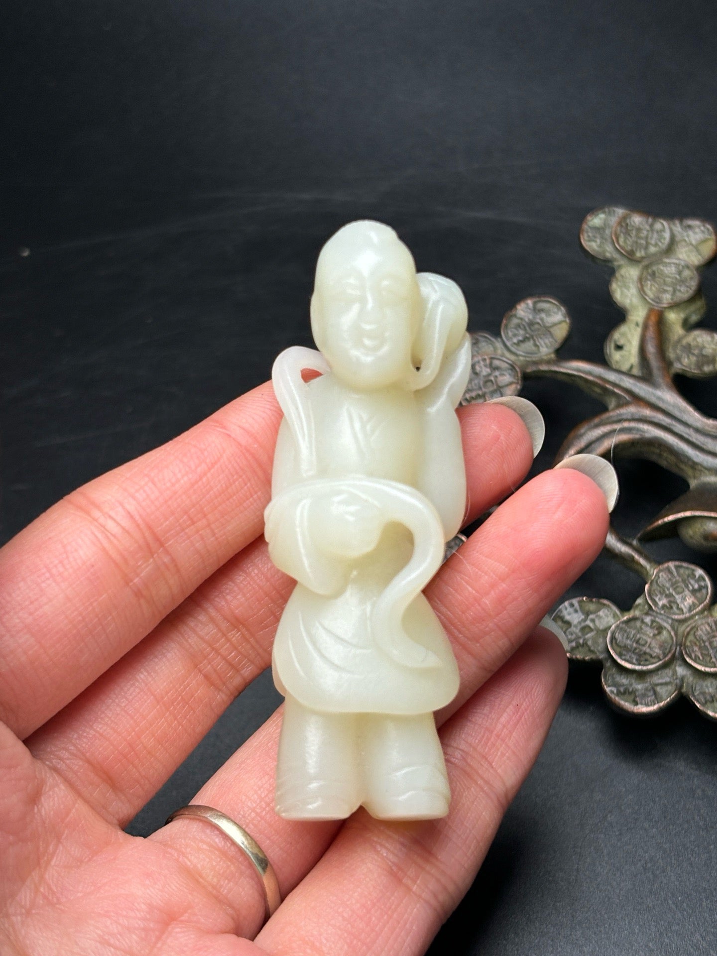 Delicate Hotan Jade Joyful Boy